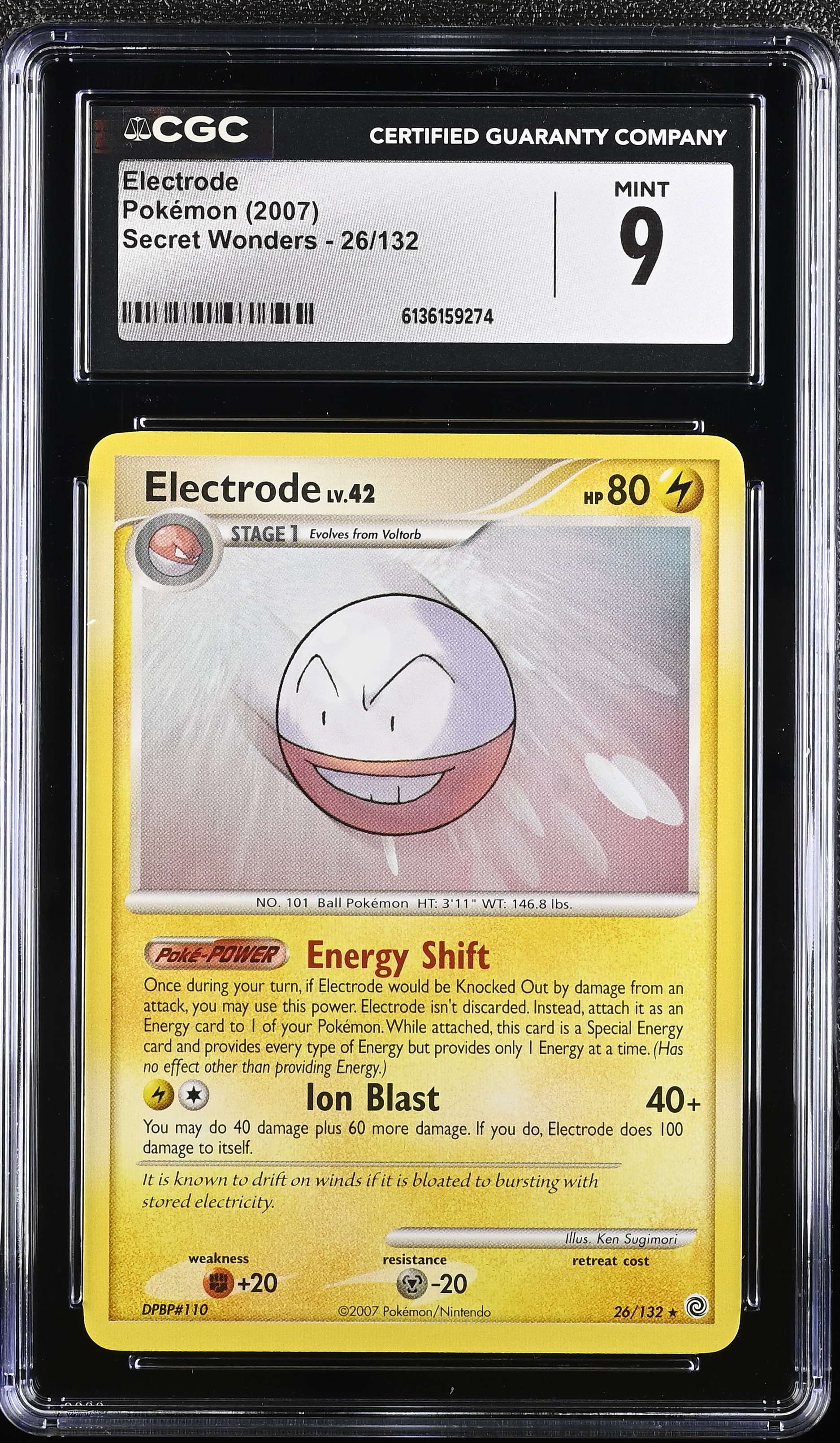 2007 Pokemon Secret Wonders Electrode English
