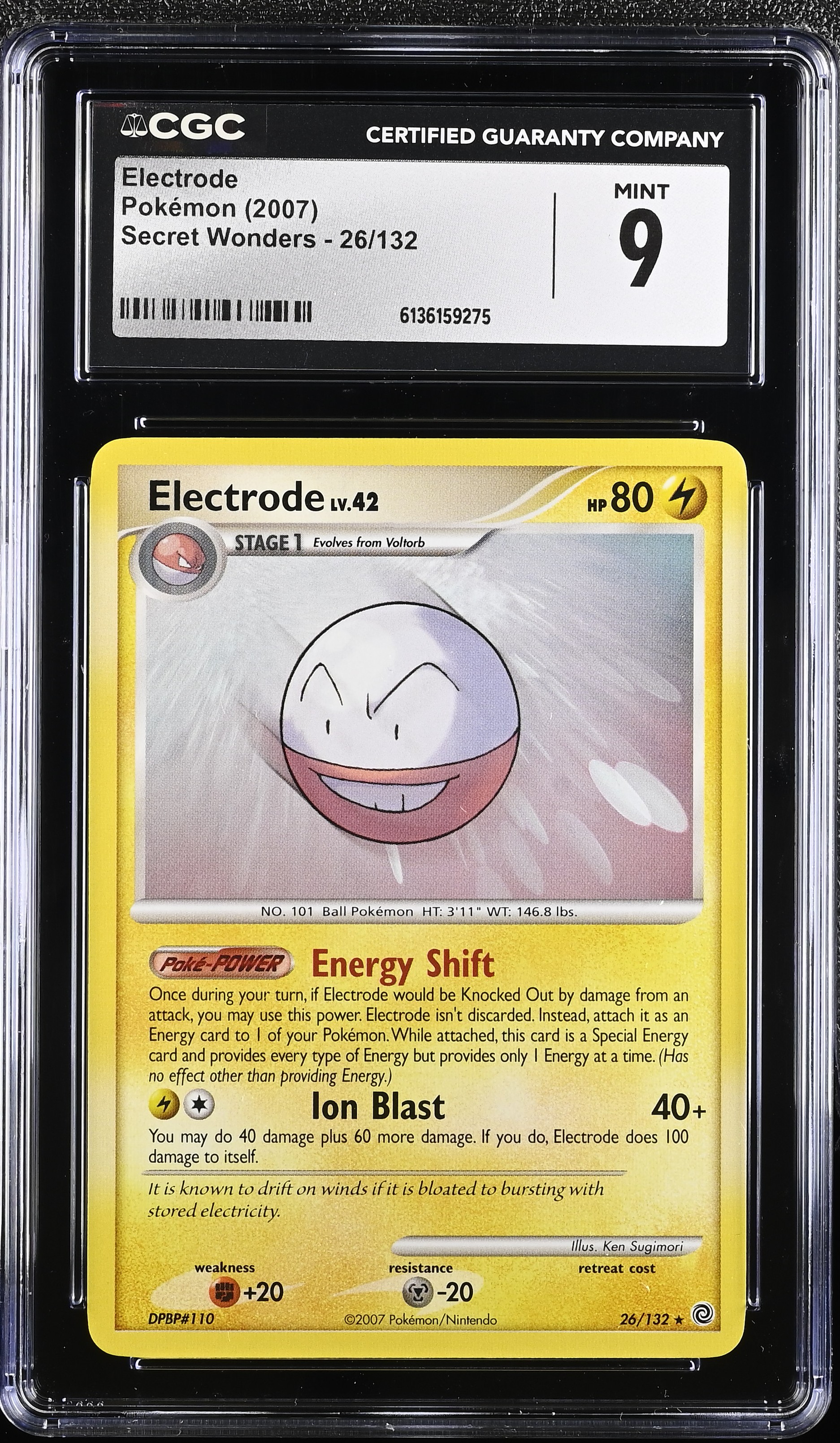 2007 Pokemon Secret Wonders Electrode English
