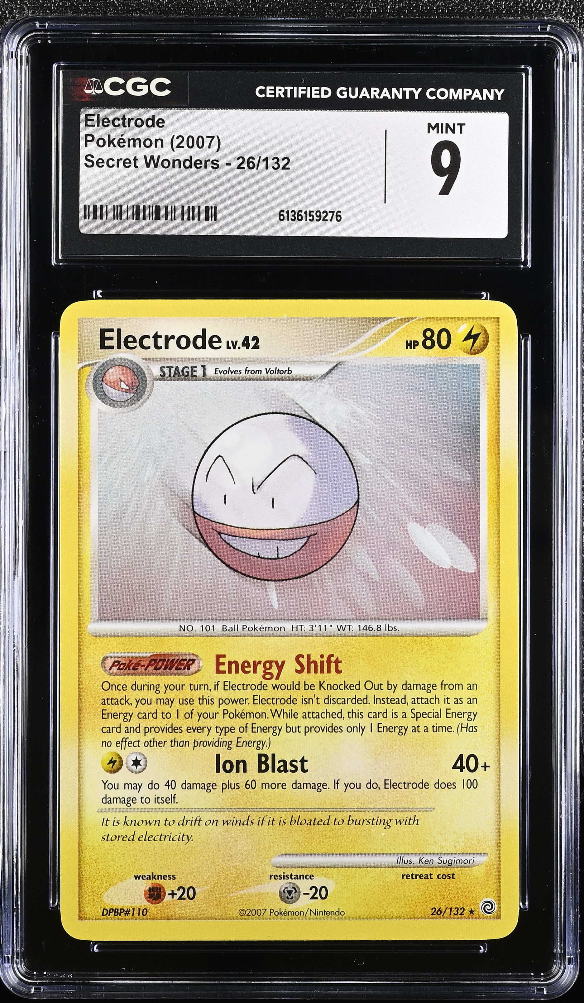 2007 Pokemon Secret Wonders Electrode English