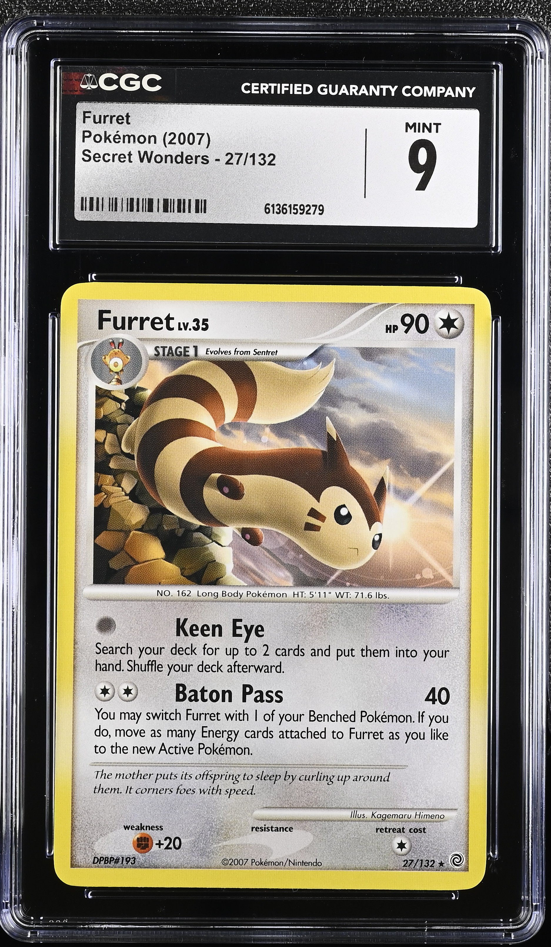 2007 Pokemon Secret Wonders Furret English
