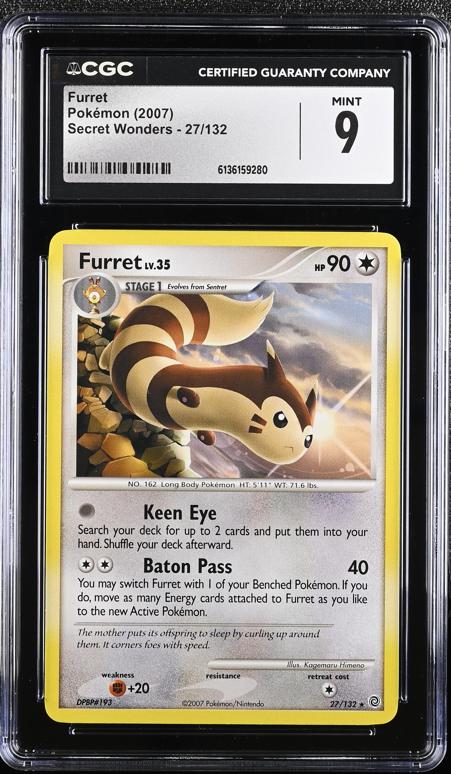 2007 Pokemon Secret Wonders Furret English