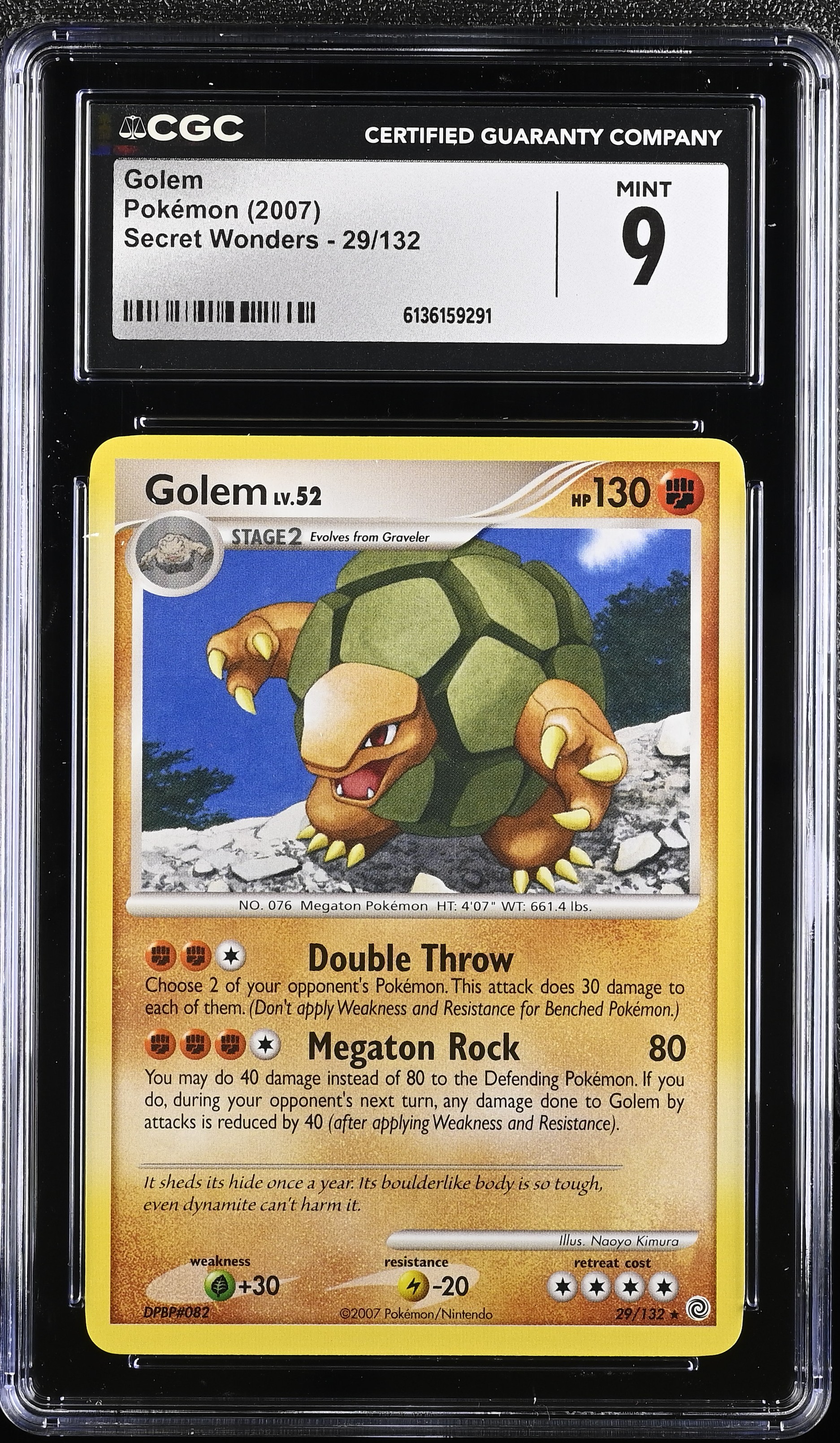 2007 Pokemon Secret Wonders Golem English