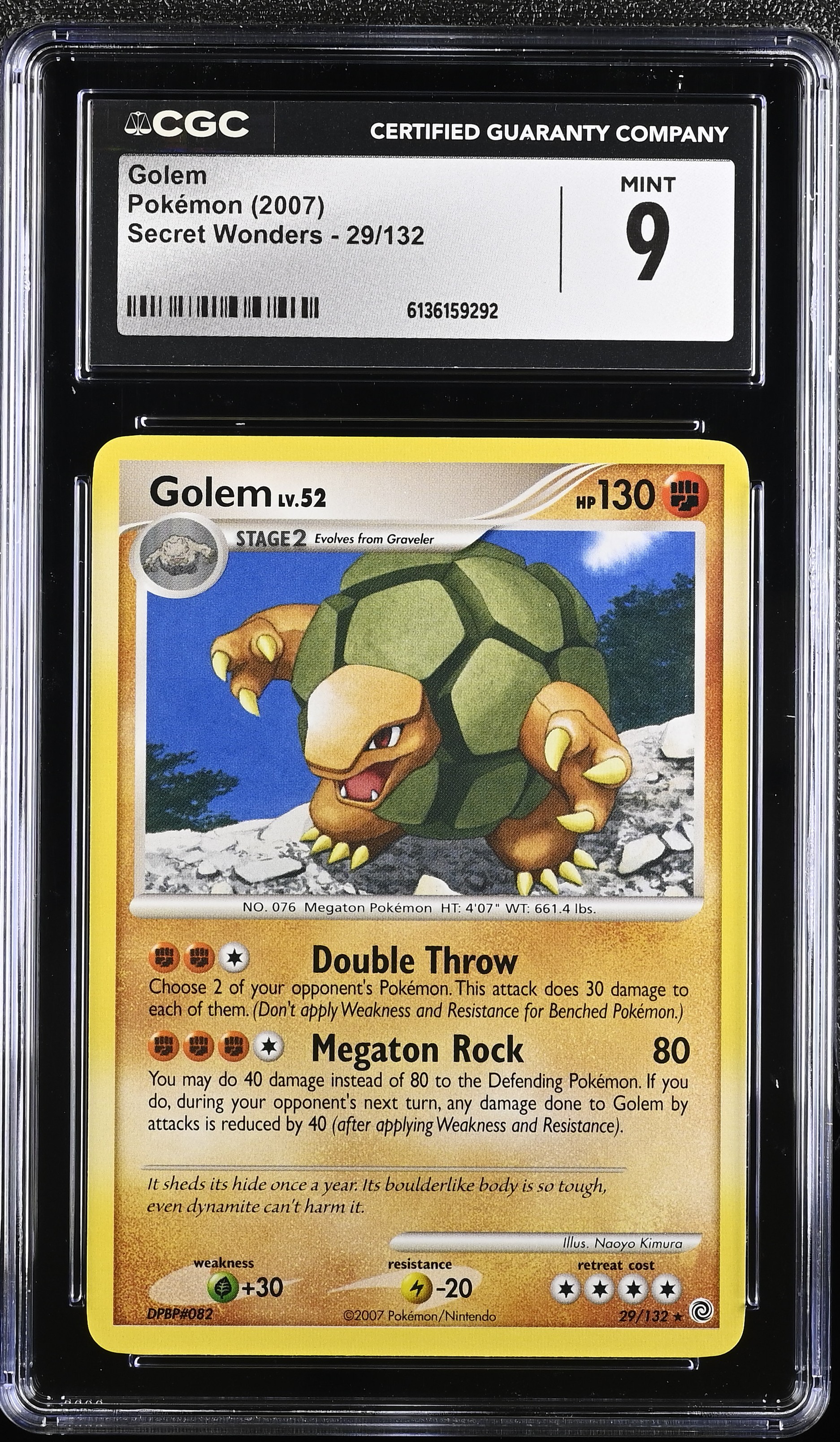 2007 Pokemon Secret Wonders Golem English