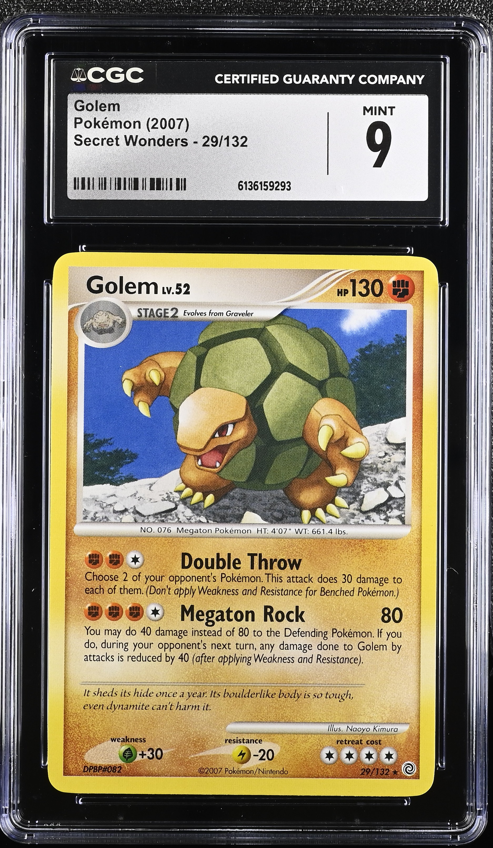 2007 Pokemon Secret Wonders Golem English