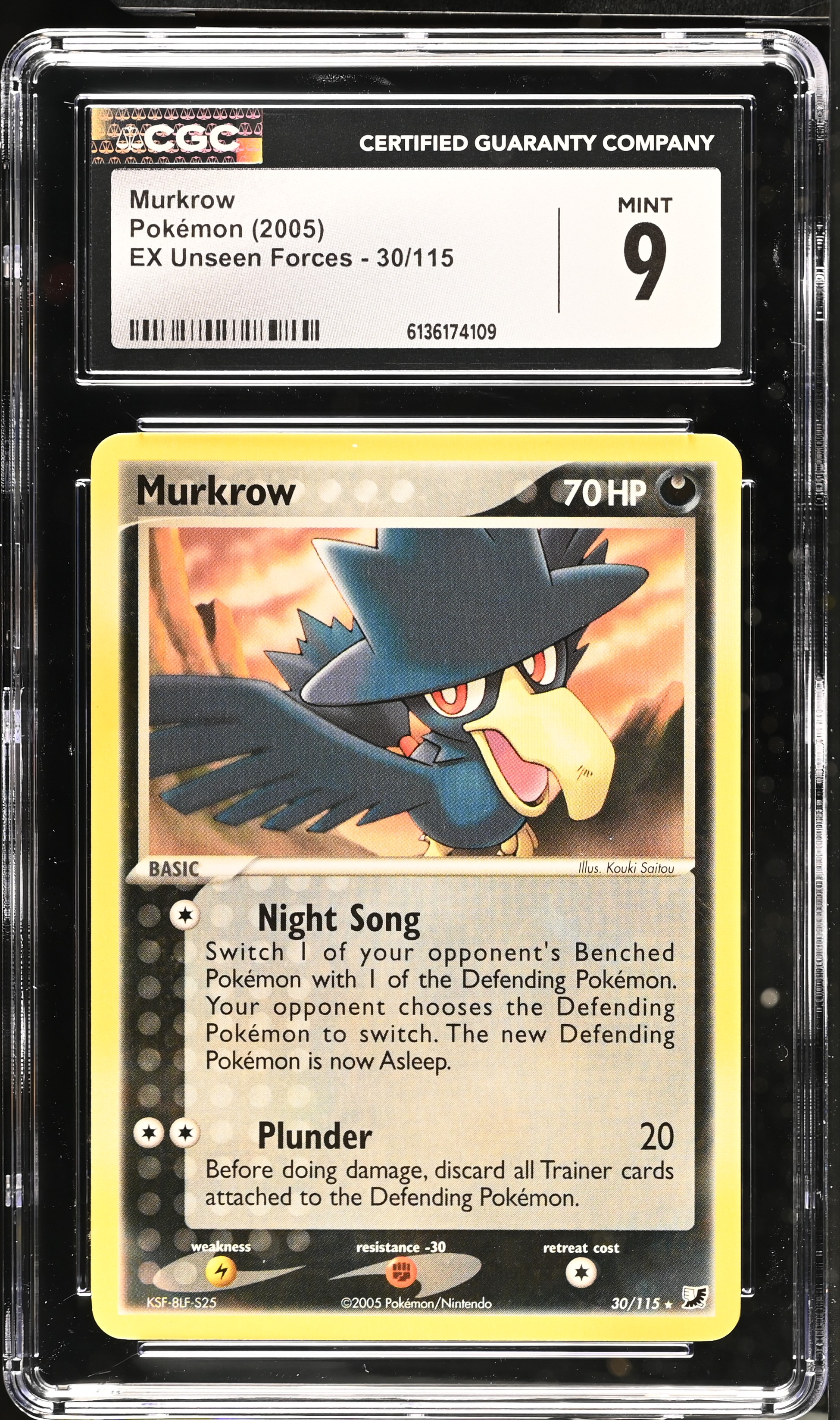 2005 Pokemon EX Unseen Forces Murkrow English