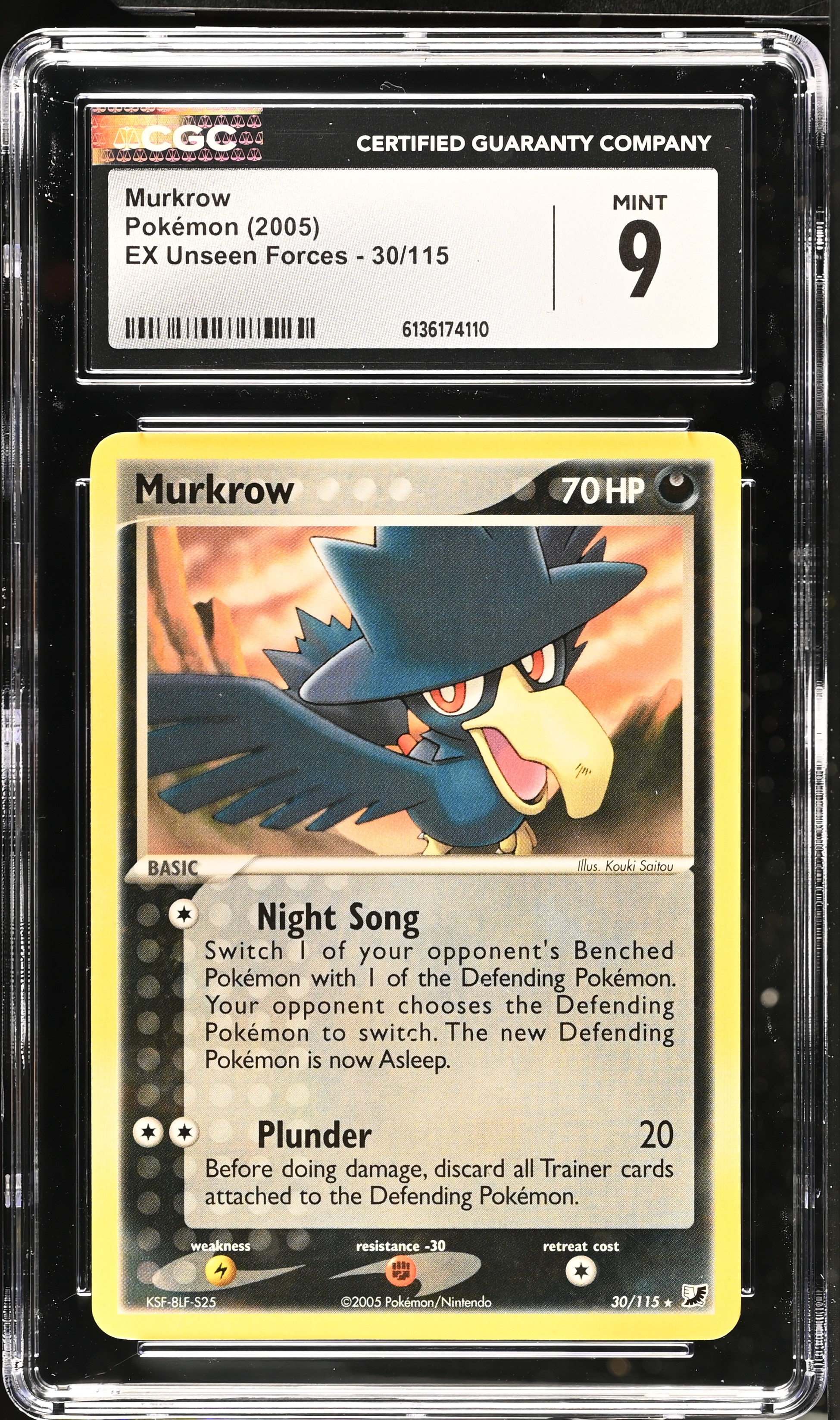 2005 Pokemon EX Unseen Forces Murkrow English