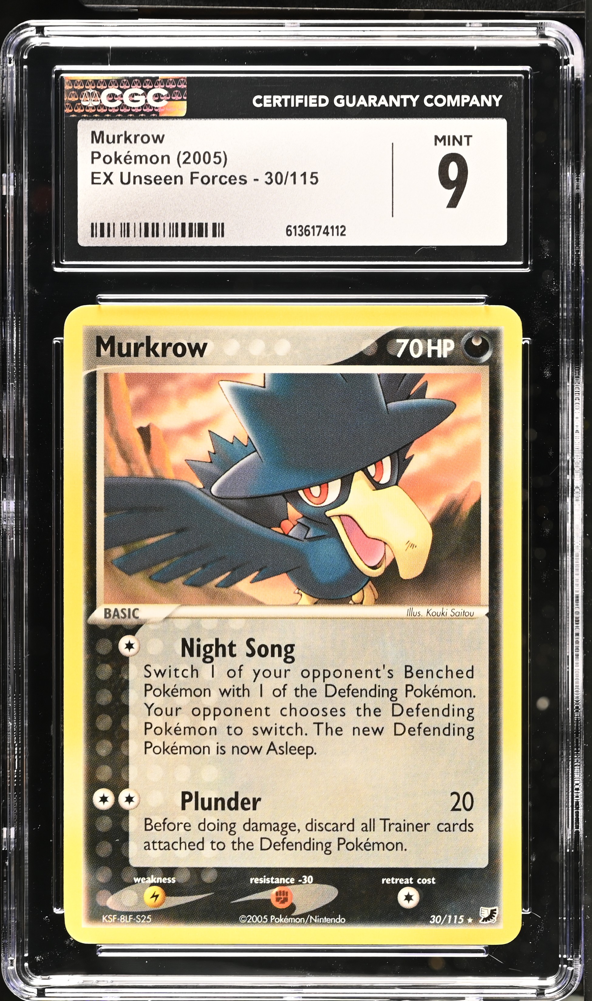 2005 Pokemon EX Unseen Forces Murkrow English