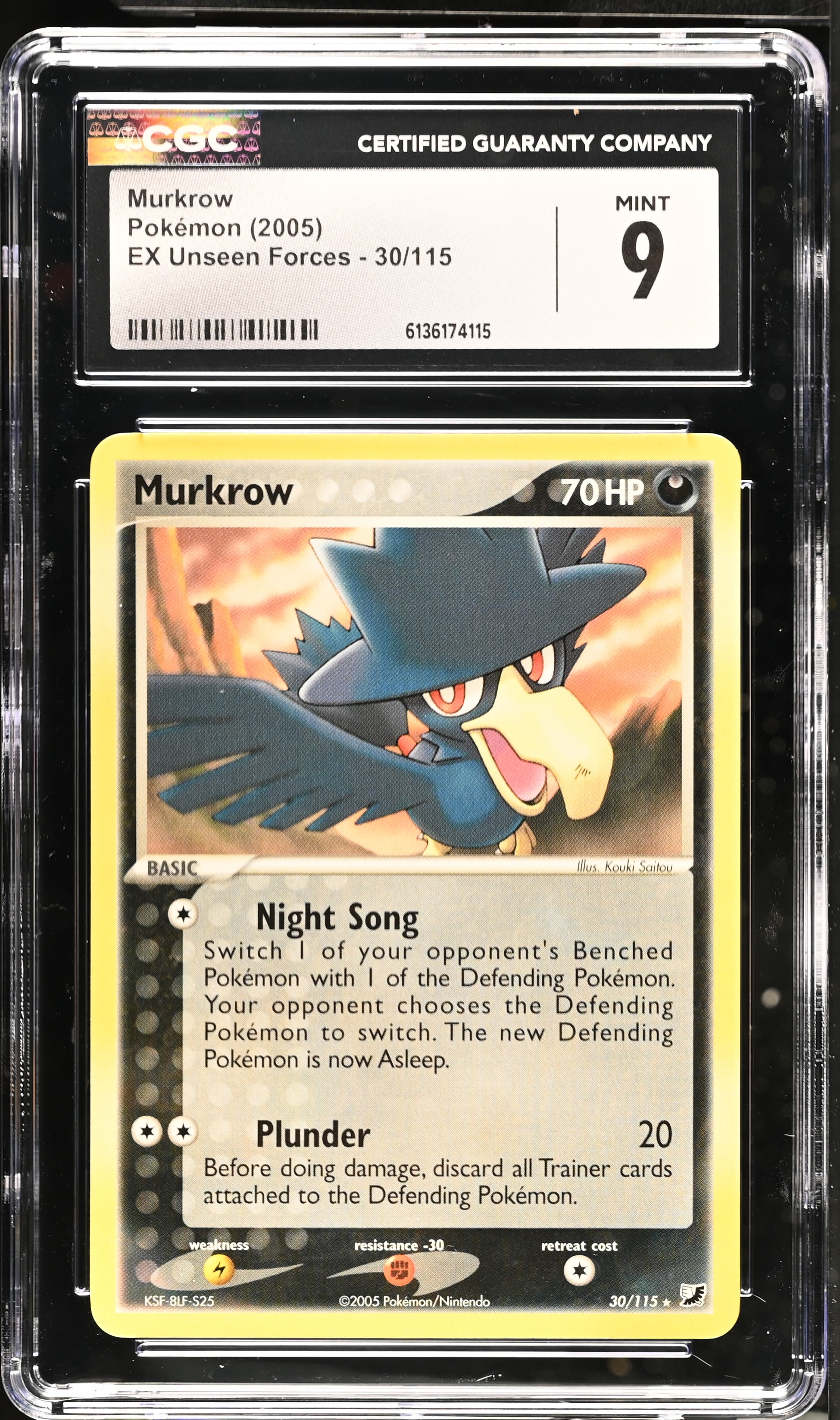 2005 Pokemon EX Unseen Forces Murkrow English