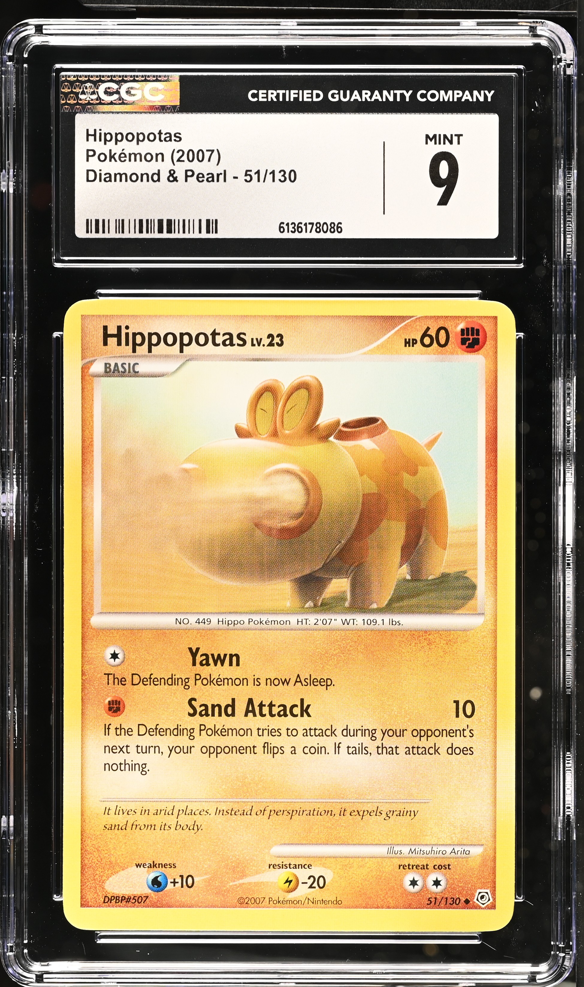 2007 Pokemon Diamond & Pearl Hippopotas English
