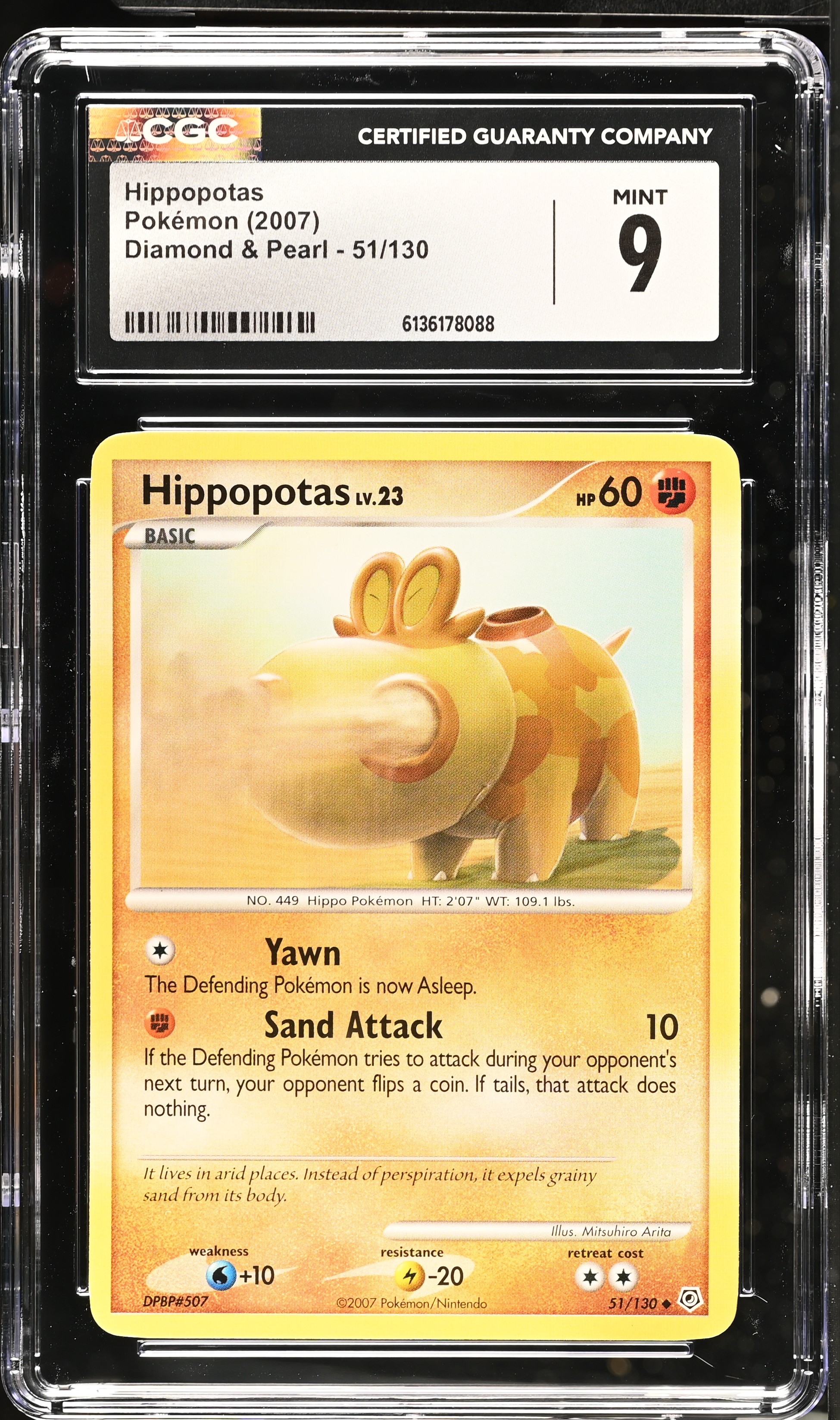 2007 Pokémon Diamond & Pearl Hippopotas English