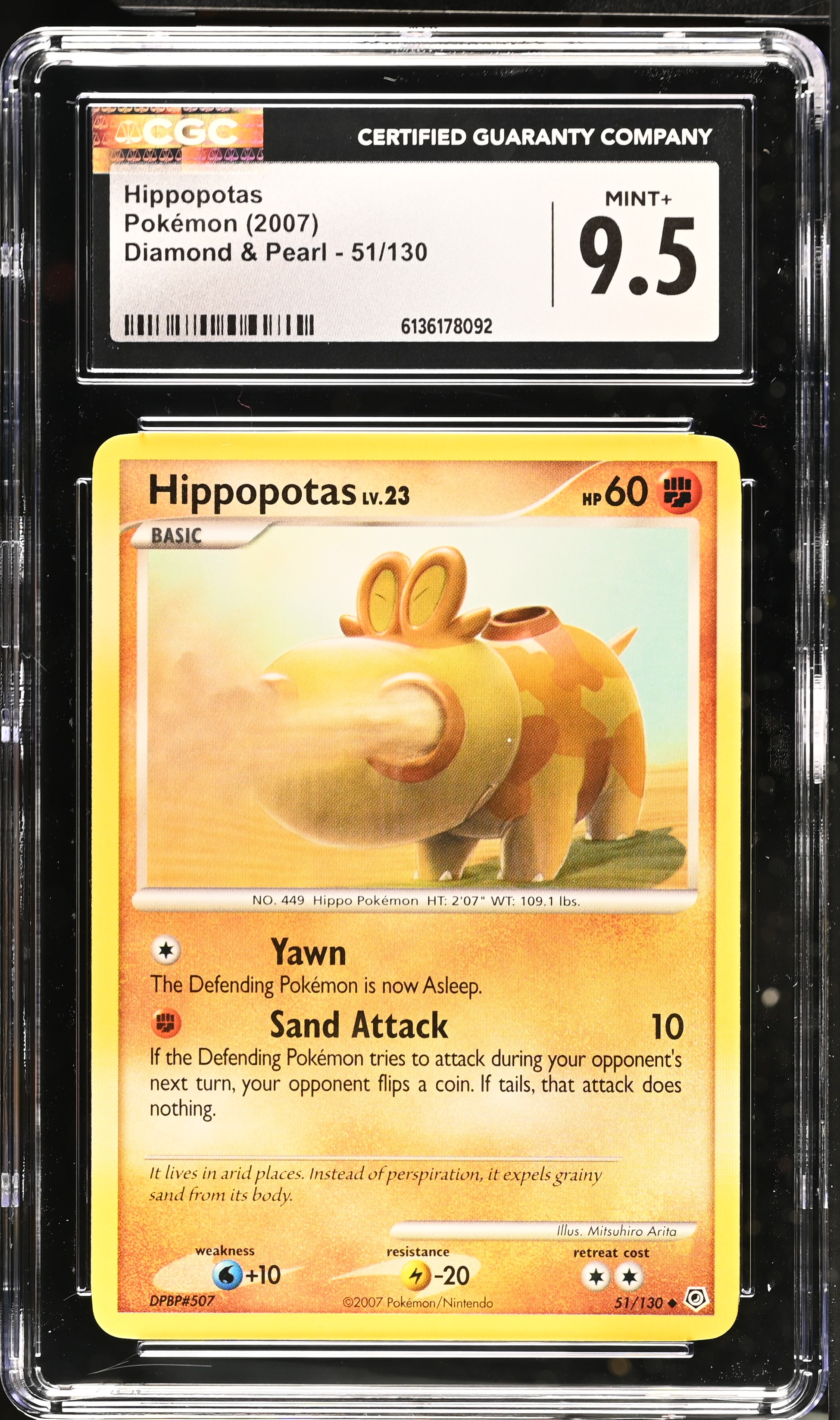 2007 Pokemon Diamond & Pearl Hippopotas English