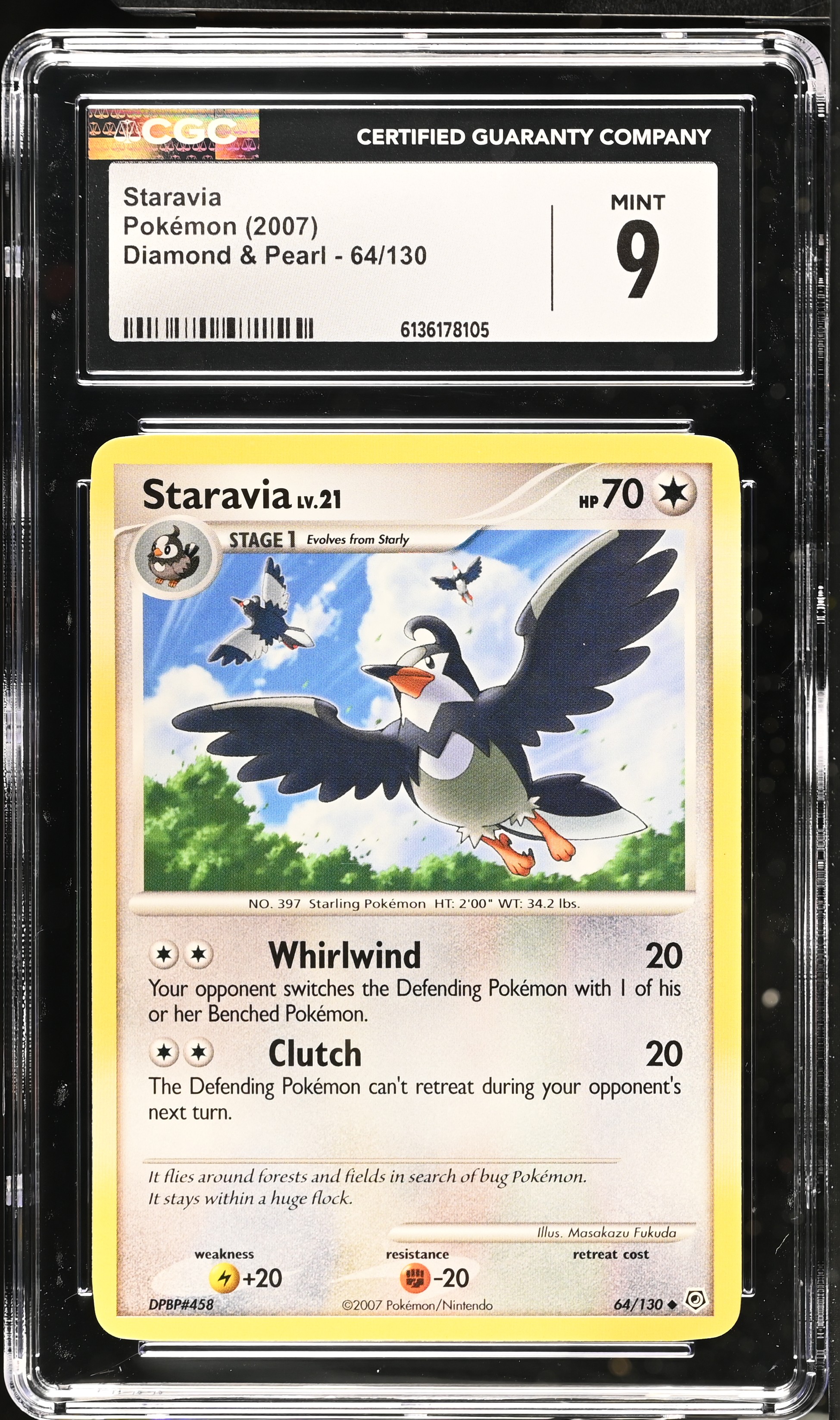 2007 Pokemon Diamond & Pearl Staravia English