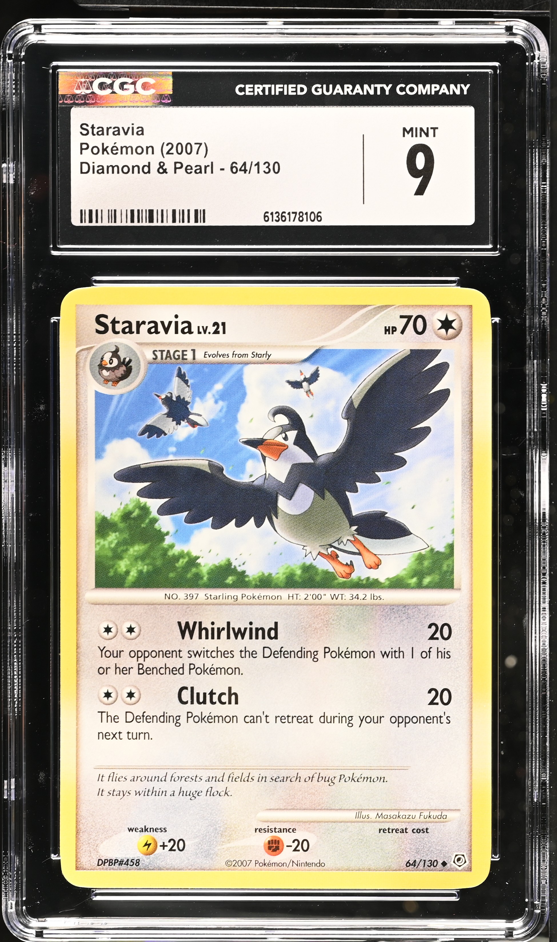 2007 Pokemon Diamond & Pearl Staravia English