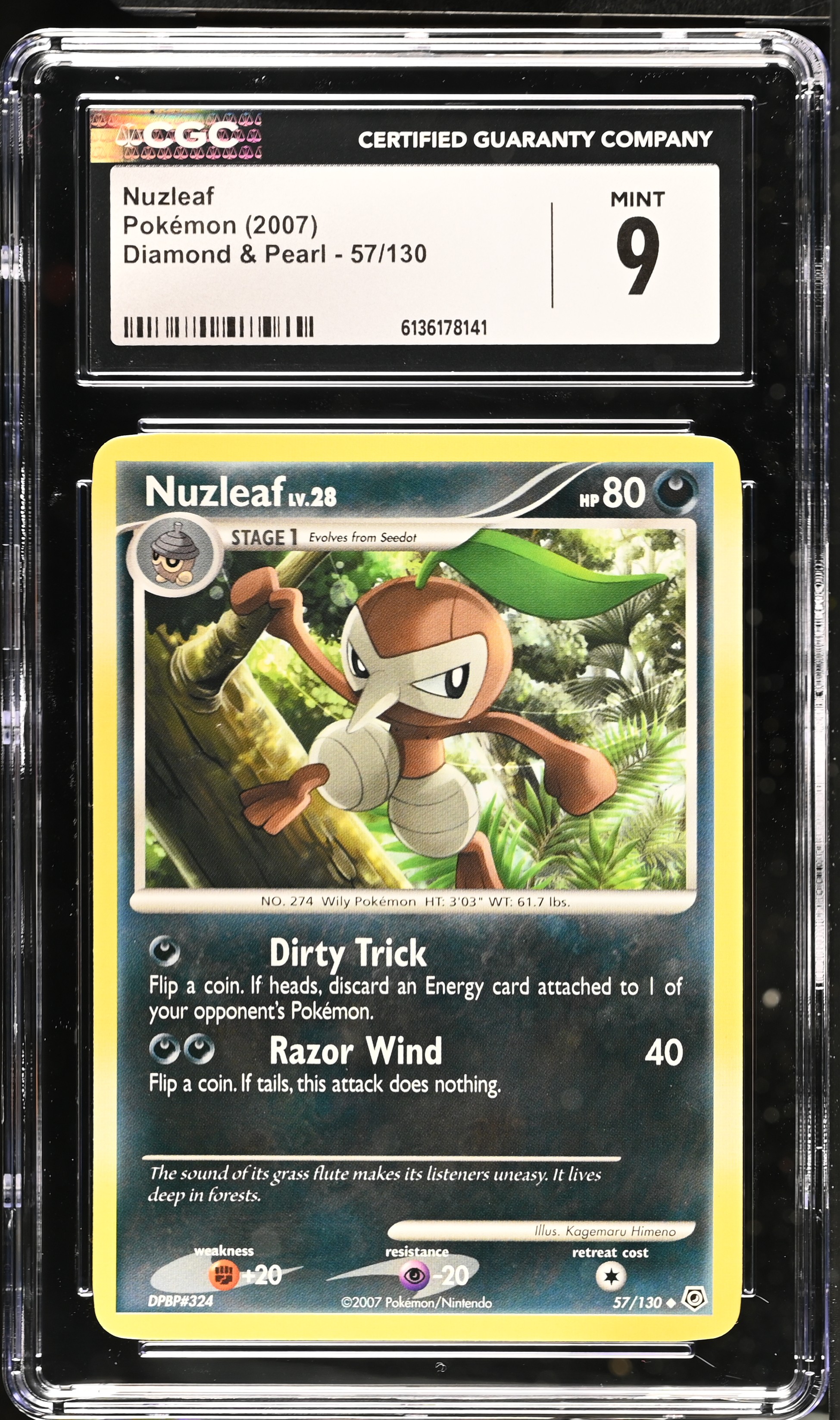 2007 Pokemon Diamond & Pearl Nuzleaf English