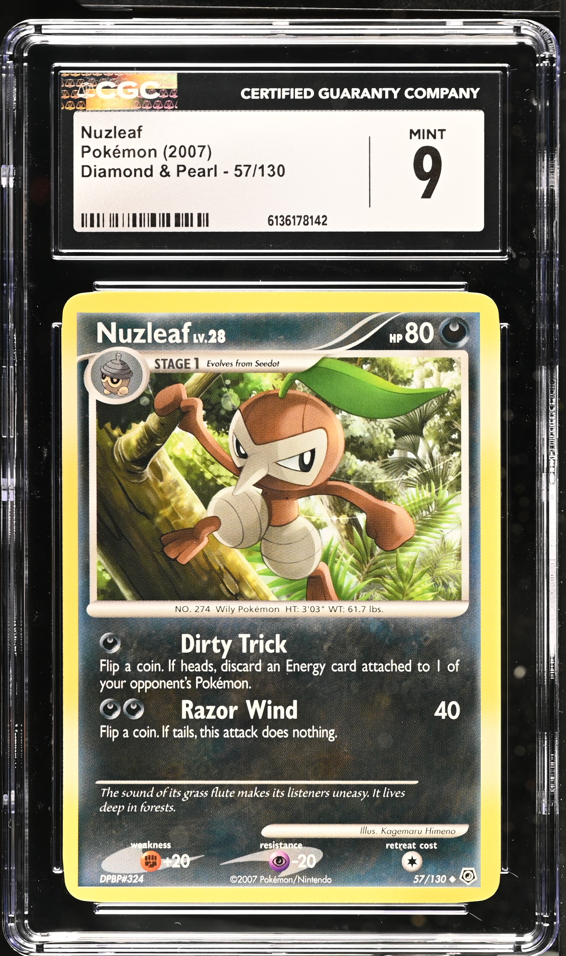 2007 Pokemon Diamond & Pearl Nuzleaf English