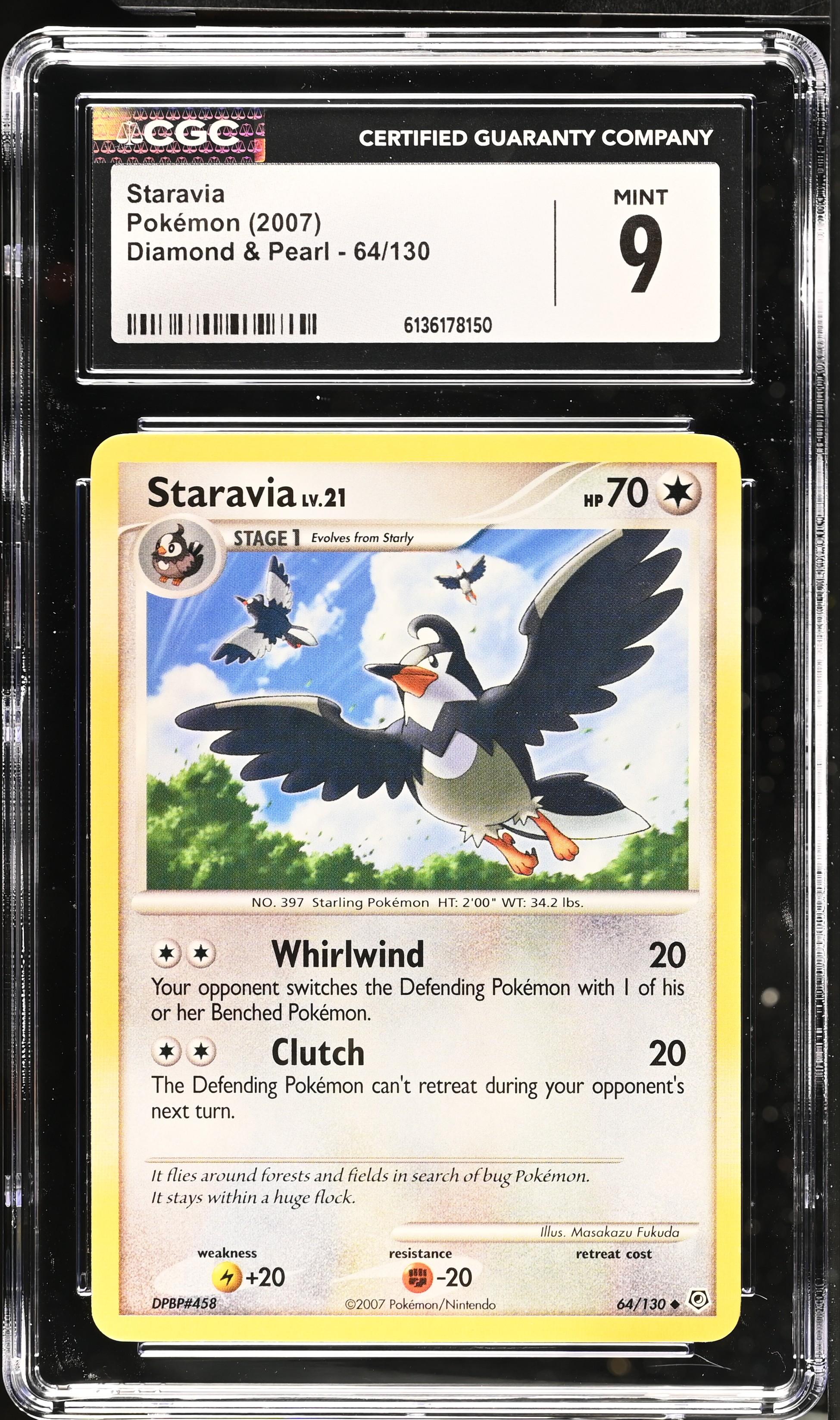 2007 Pokemon Diamond & Pearl Staravia English