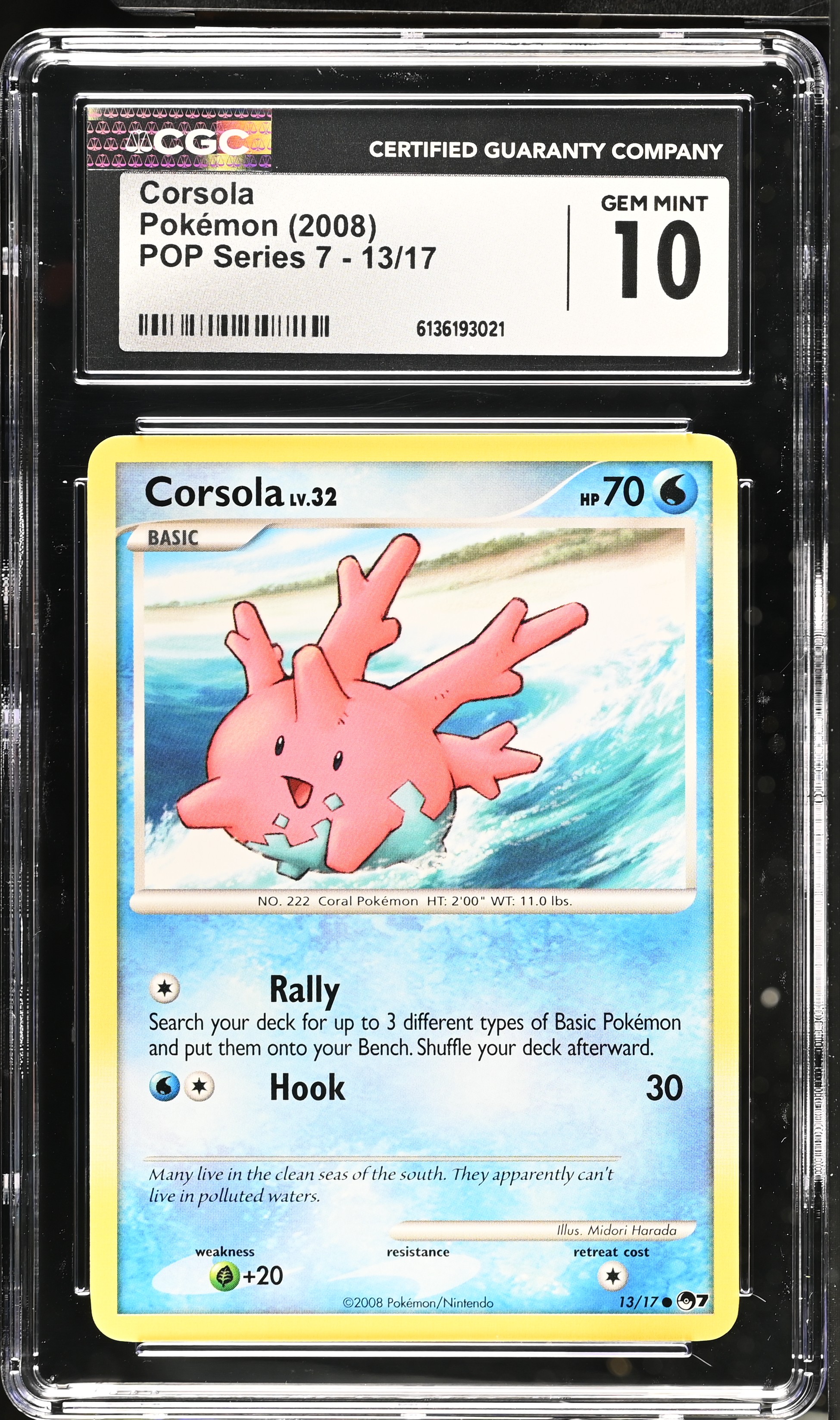 2008 Pokemon POP Series 7 Corsola English