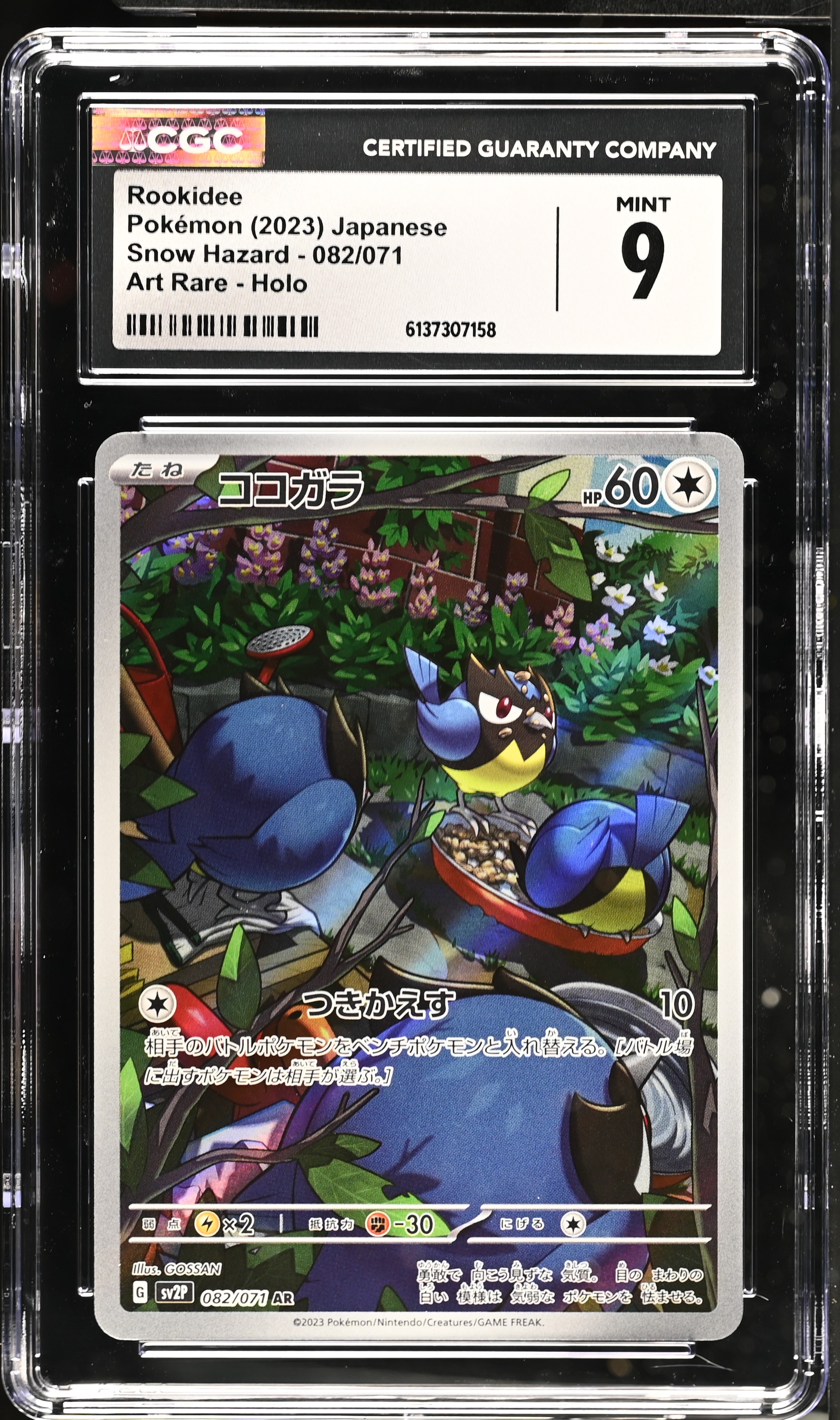 2023 Pokémon Snow Hazard Rookidee Art Rare Holo Japanese