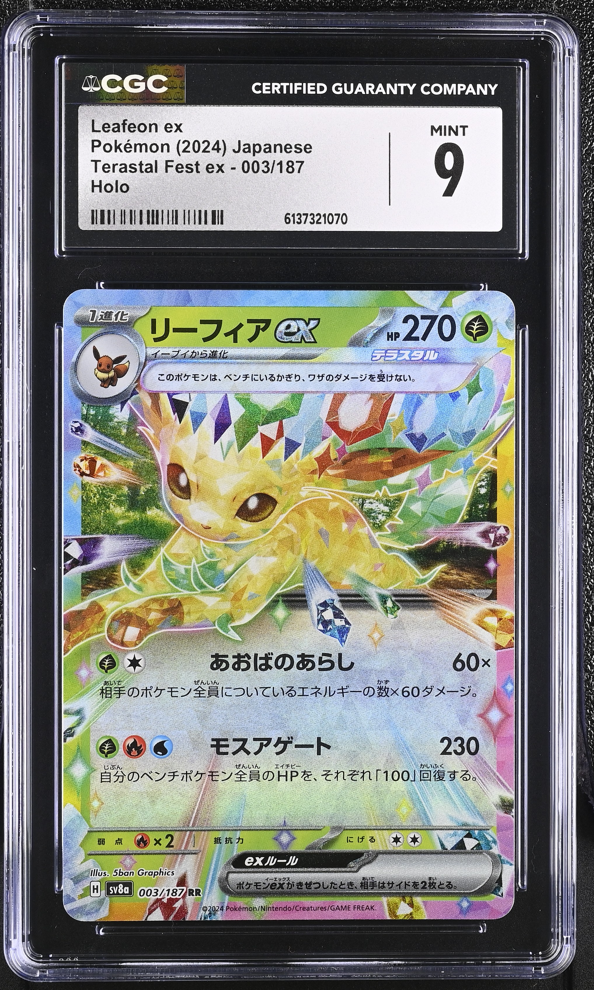 2024 Pokemon Terastal Fest ex Leafeon ex Holo Japanese