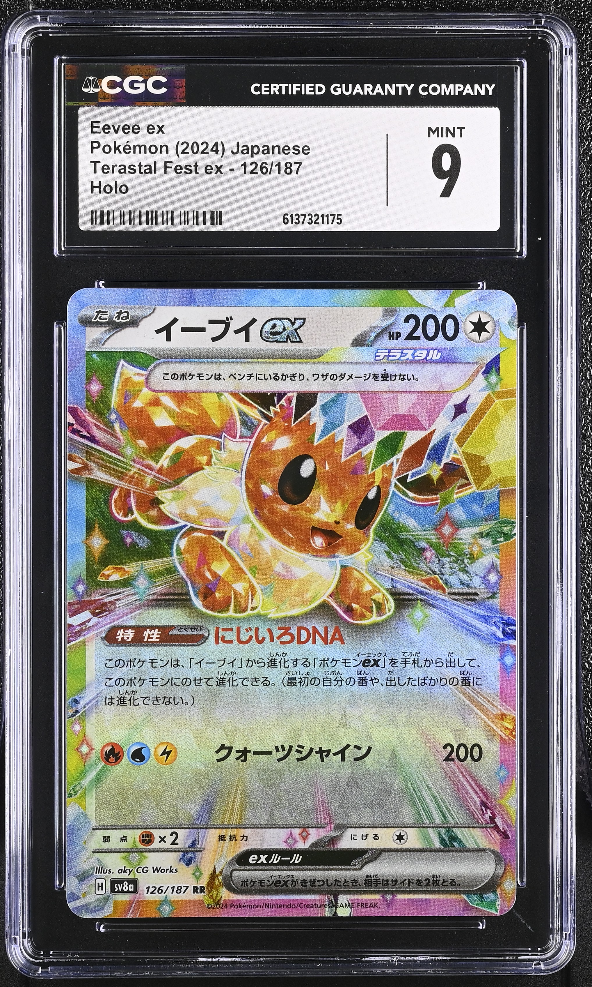 2024 Pokemon Terastal Fest ex Eevee ex Holo Japanese