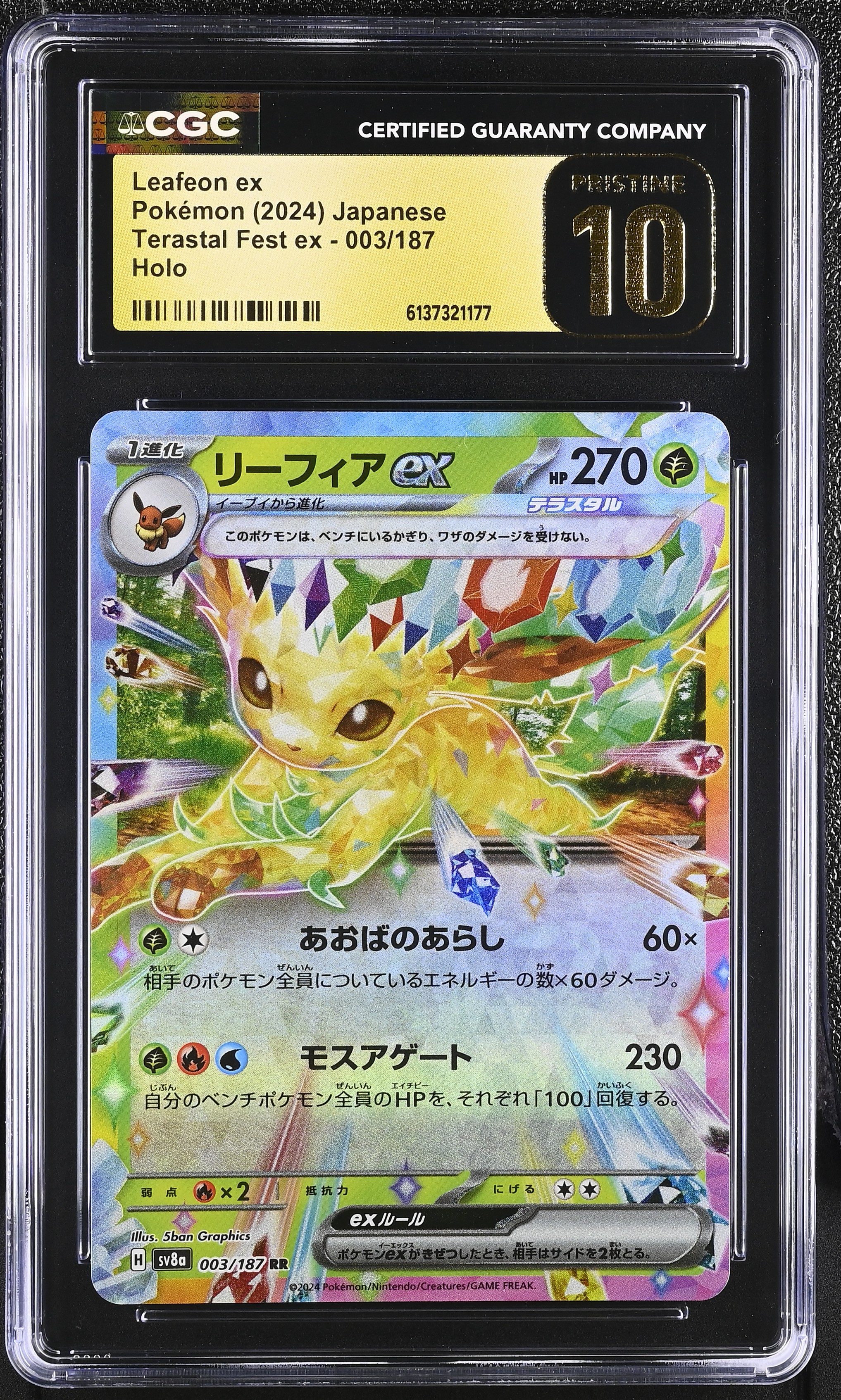 2024 Pokémon Terastal Fest ex Leafeon ex Holo Japanese