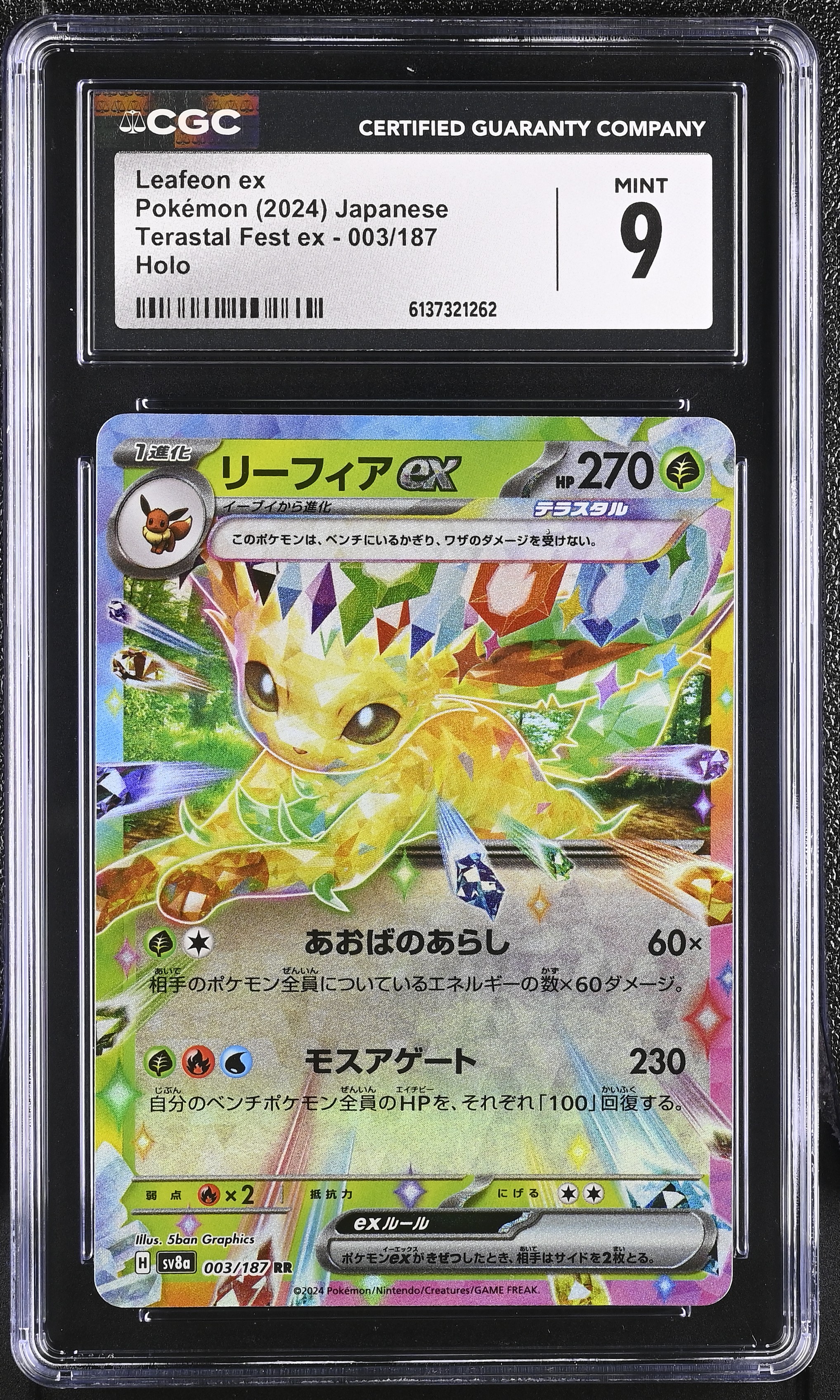 2024 Pokemon Terastal Fest ex Leafeon ex Holo Japanese