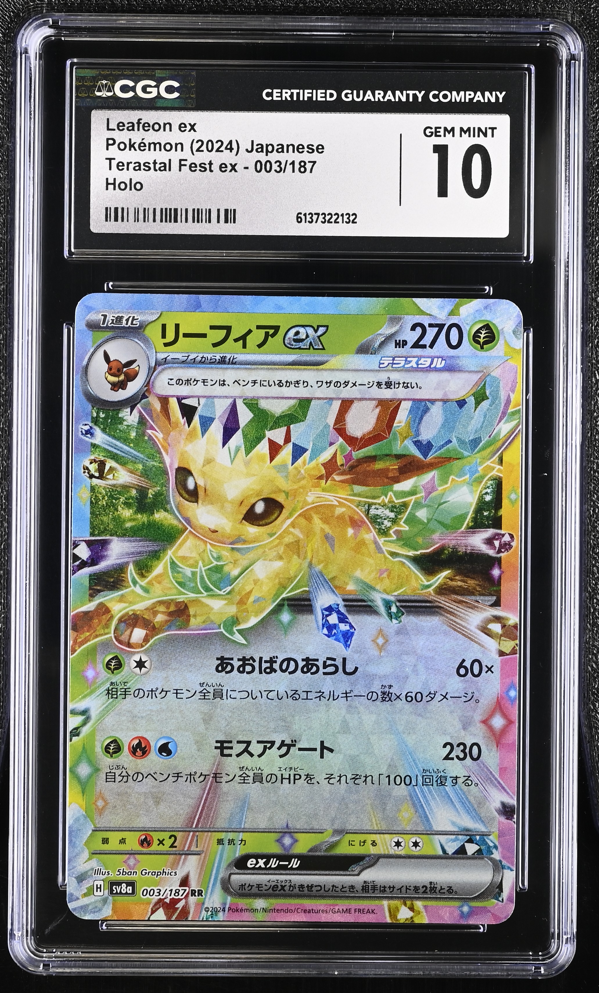 2024 Pokemon Terastal Fest ex Leafeon ex Holo Japanese