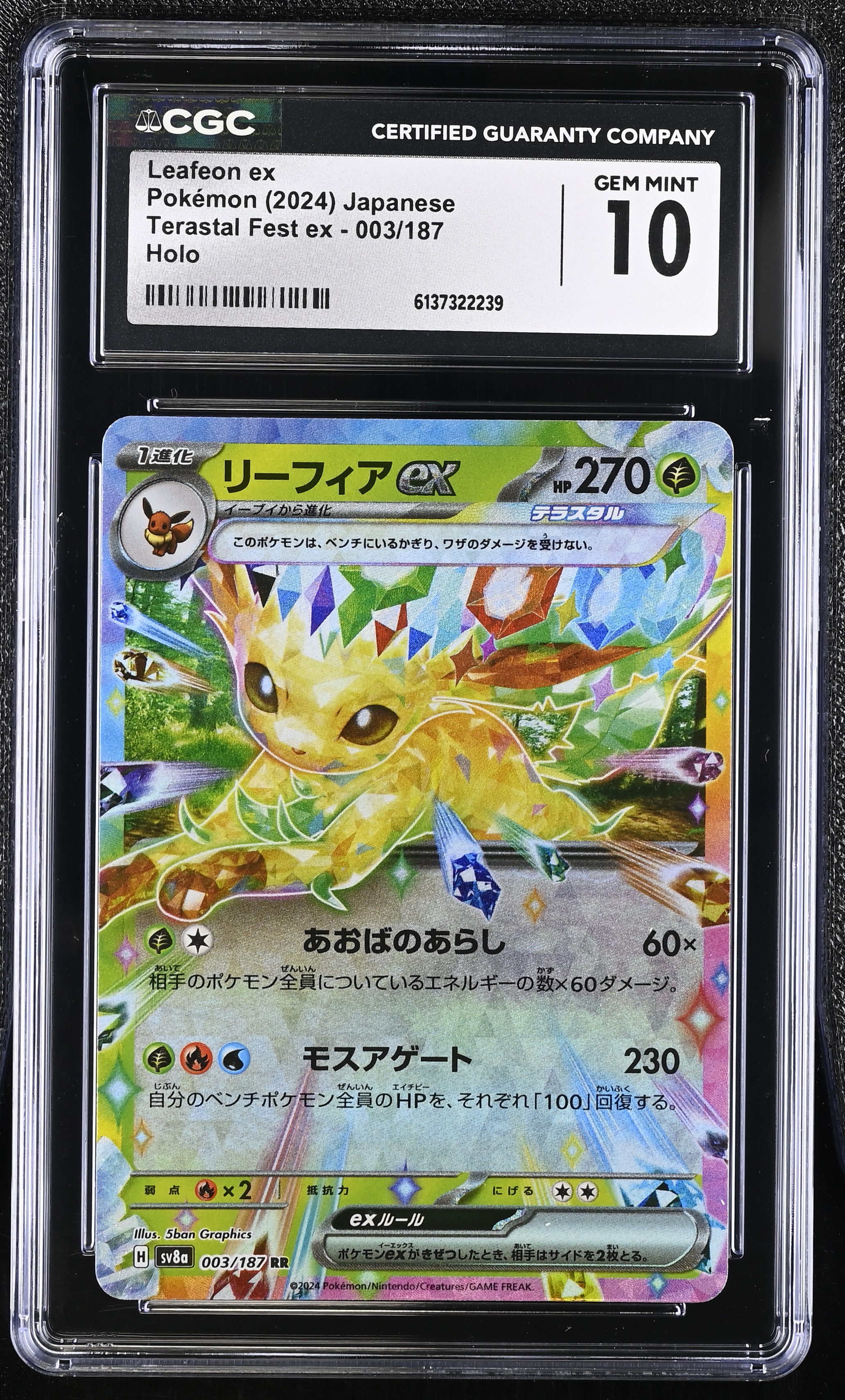 2024 Pokemon Terastal Fest ex Leafeon ex Holo Japanese