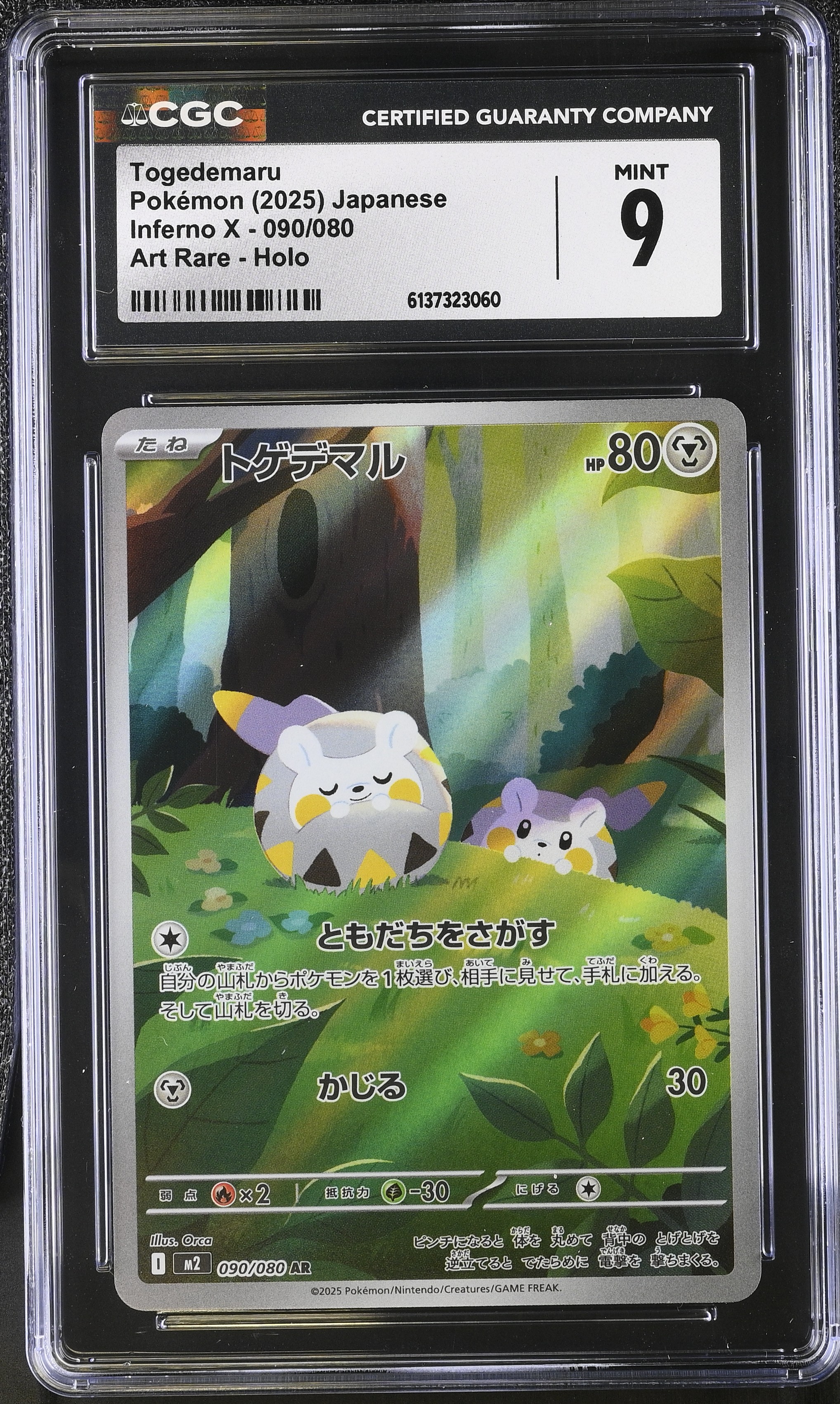 2025 Pokemon Inferno X Togedemaru Art Rare Holo Japanese