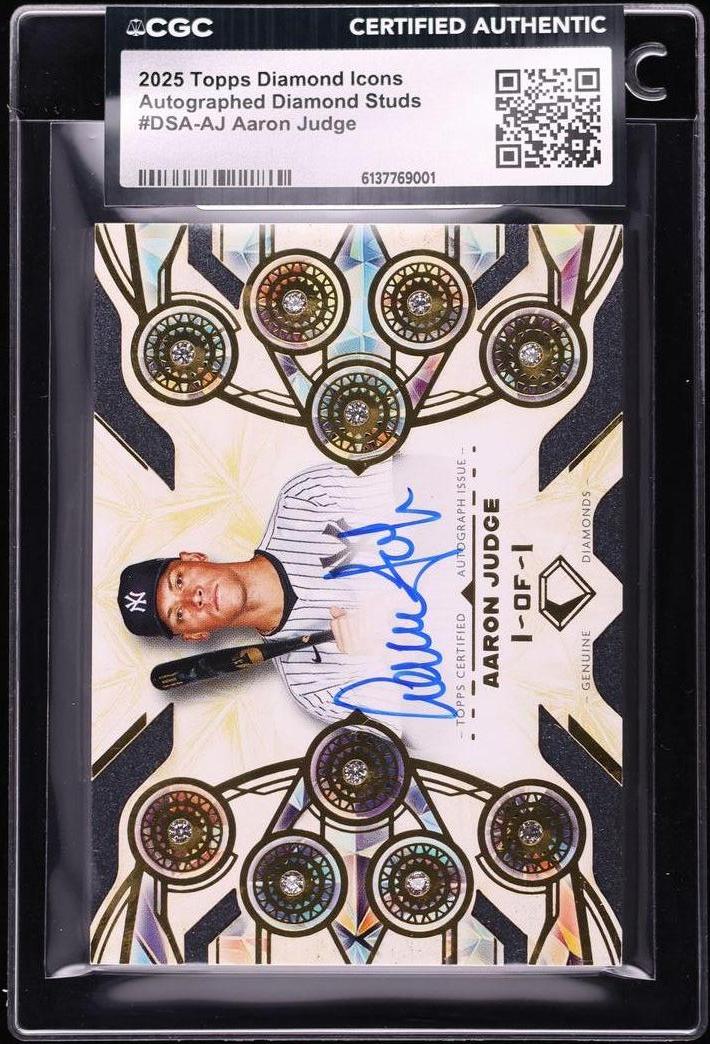 2025 Topps Diamond Icons Diamond Studs Aaron Judge AUTO 1/1 #DSA-AJ CGC AUTH