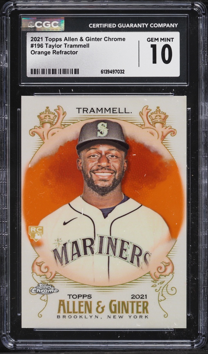 2021 Topps Topps Allen & Ginter Chrome Taylor Trammell Orange Refractor