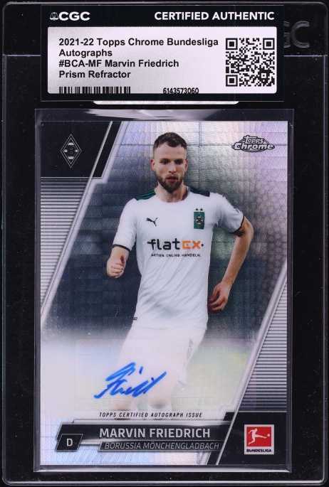 2021-22 Topps Chrome Bundesliga Autographs Marvin Friedrich Prism Refractor