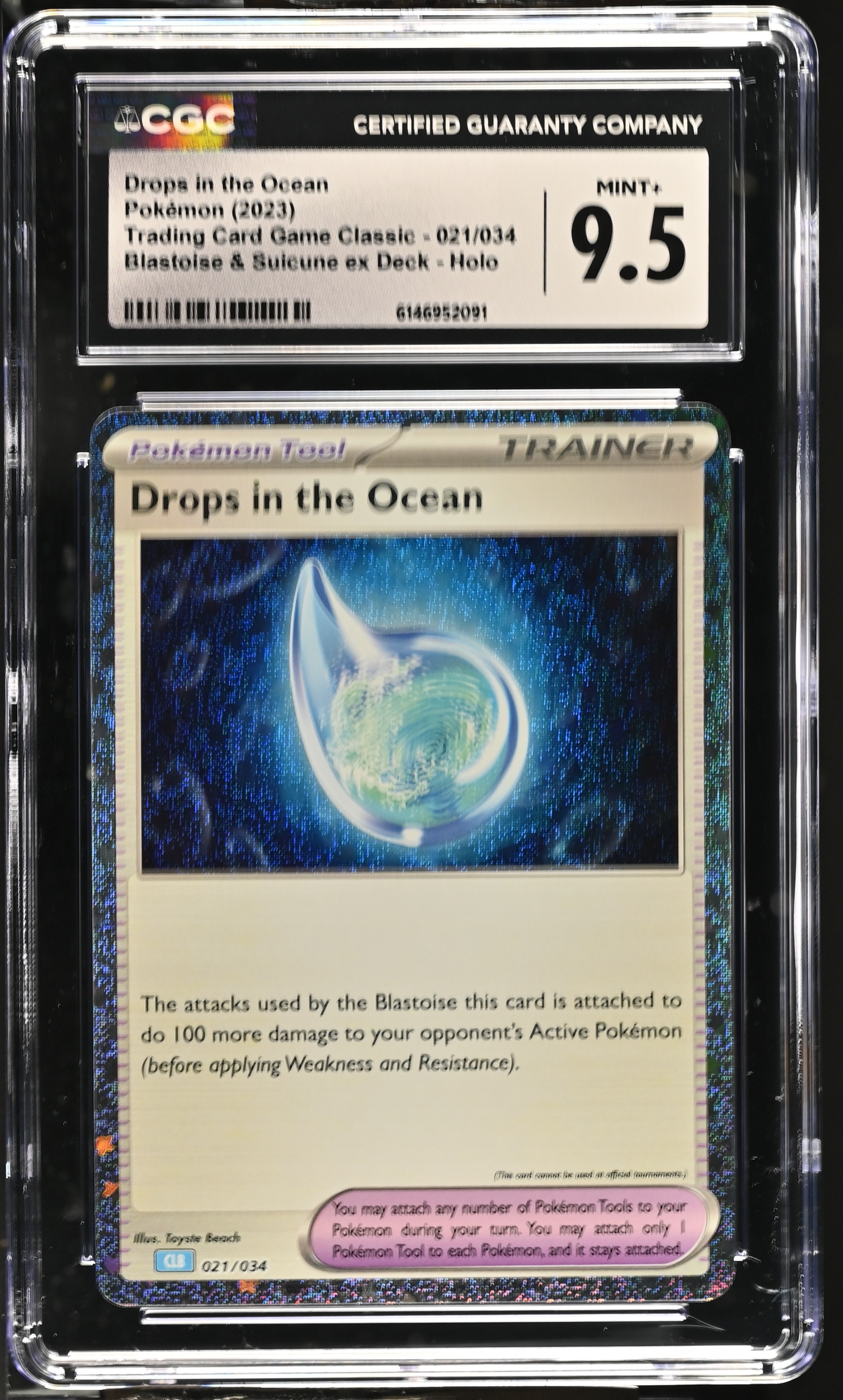 2023 Pokemon Trading Card Game Classic Drops in the Ocean Blastoise & Suicune ex Deck Holo English