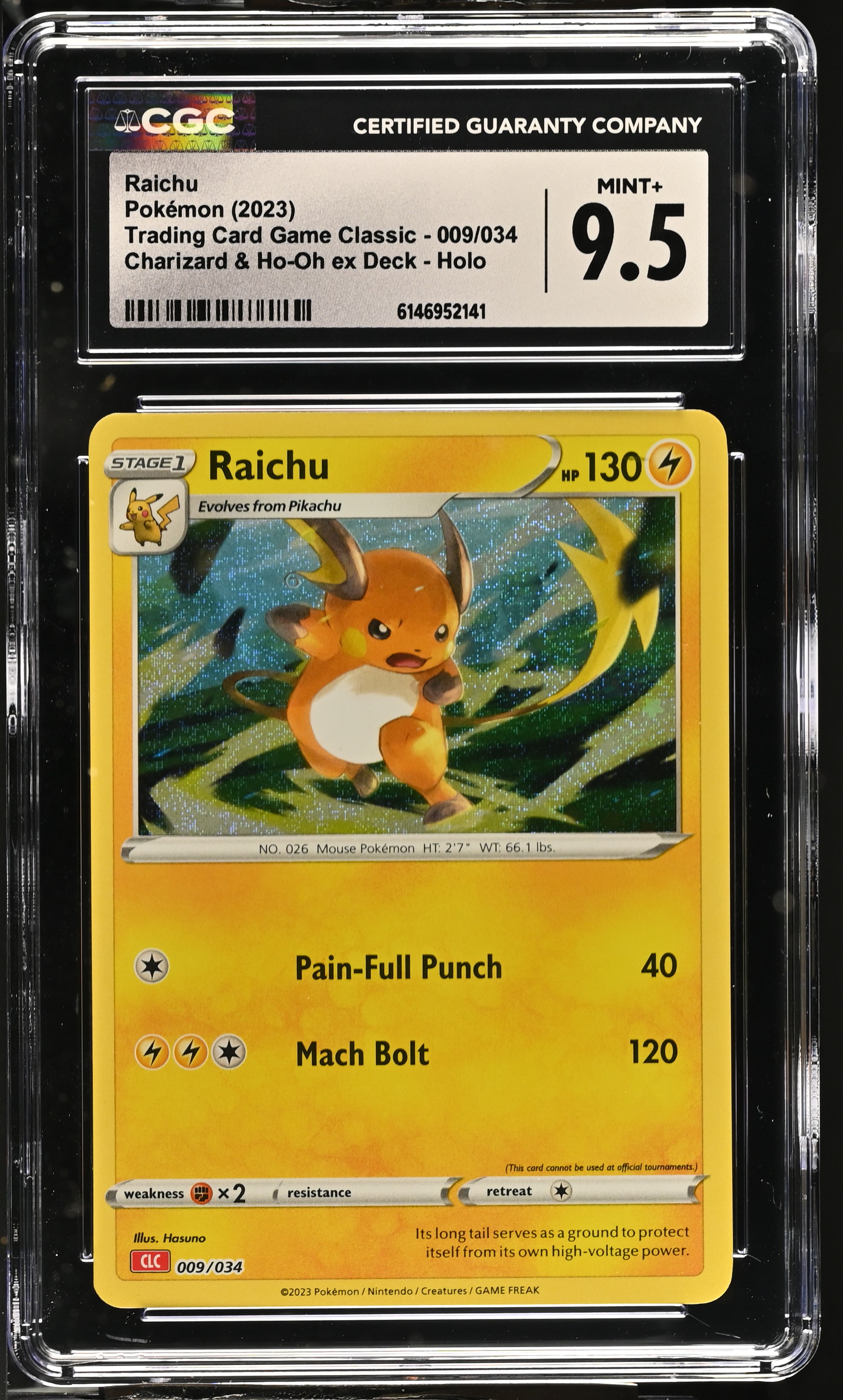 2023 The Pokemon Company Trading Card Game Classic Raichu Holo