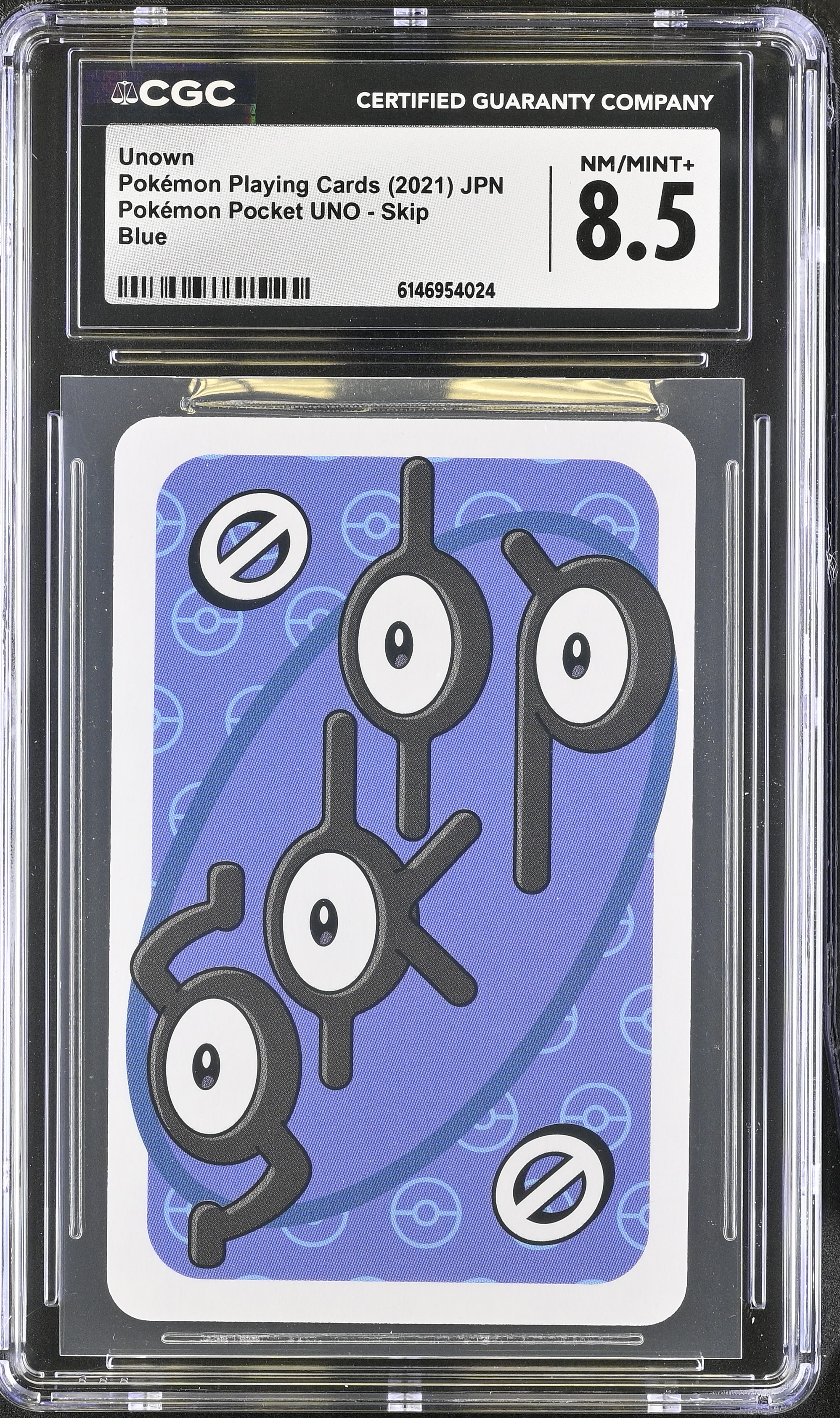 2021 Pokemon Playing Cards Pokemon Pocket UNO Unown Blue JPN