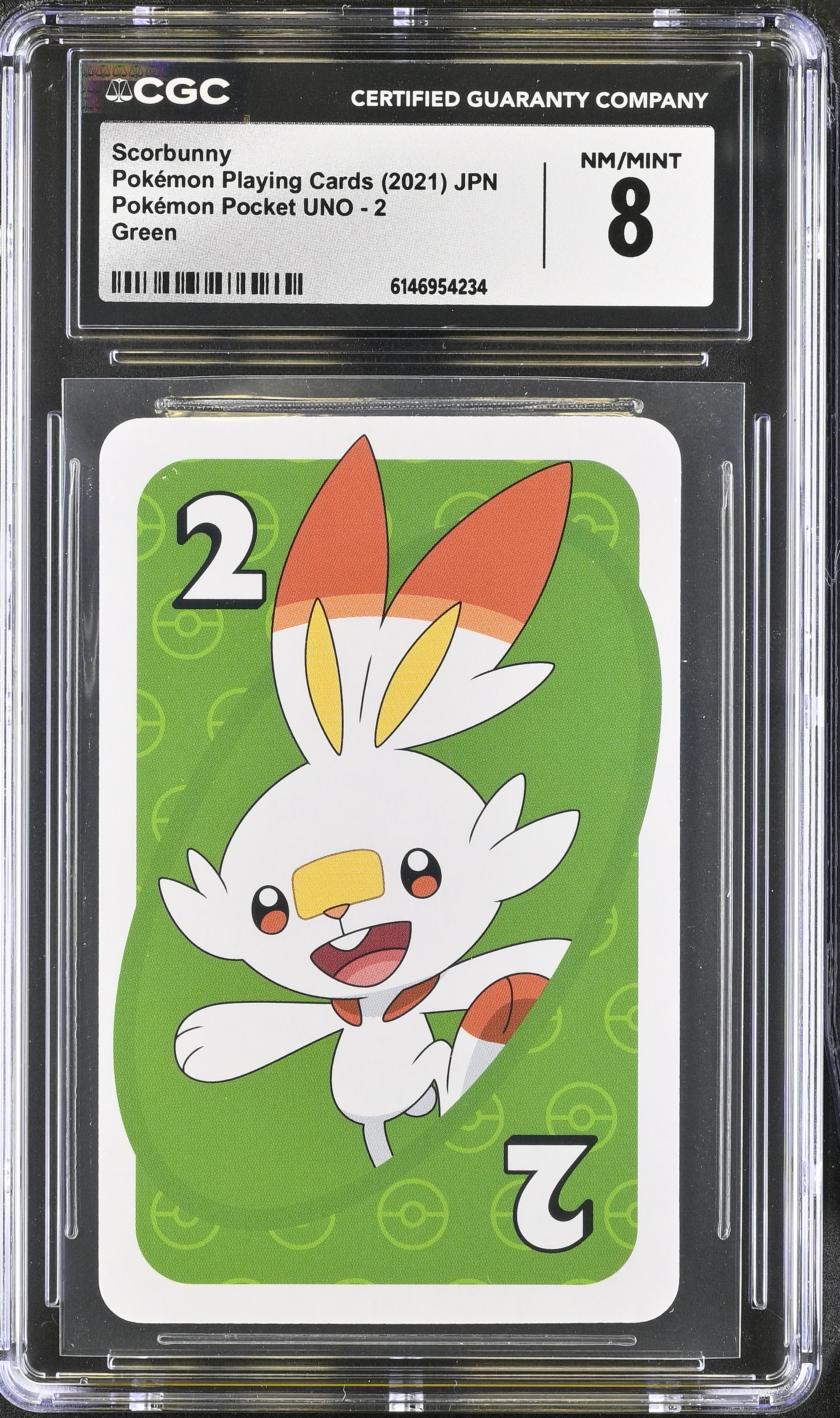 2021 Pokemon Playing Cards Pokemon Pocket UNO Scorbunny Green JPN