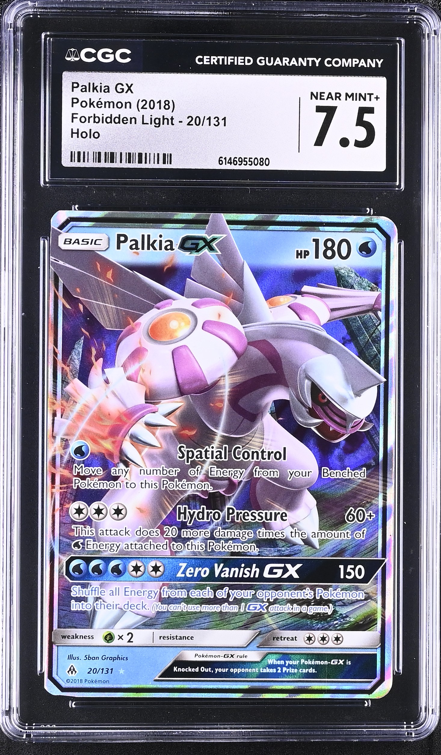 2018 Pokemon Forbidden Light Palkia GX Holo English