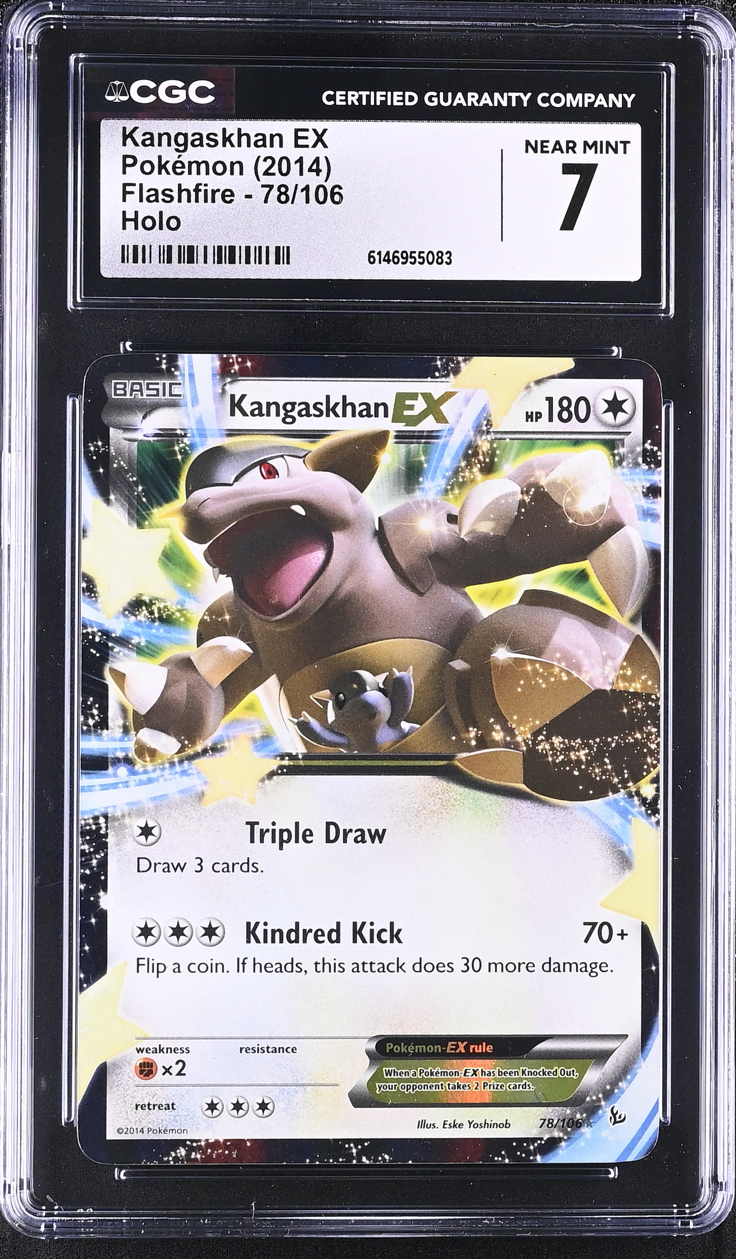2014 Pokemon Flashfire Kangaskhan EX Holo English