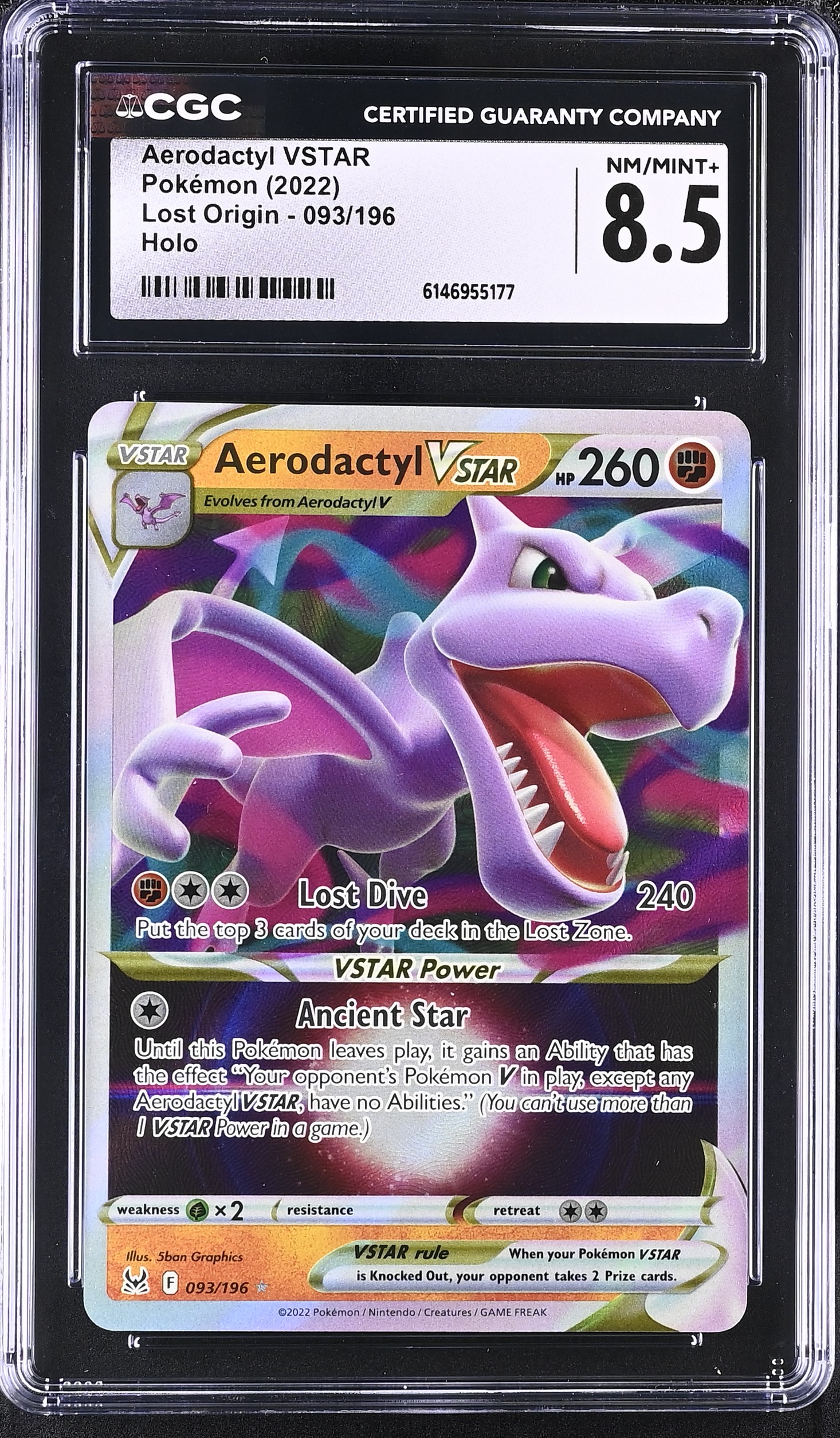 2022 Pokemon Lost Origin Aerodactyl VSTAR Holo English