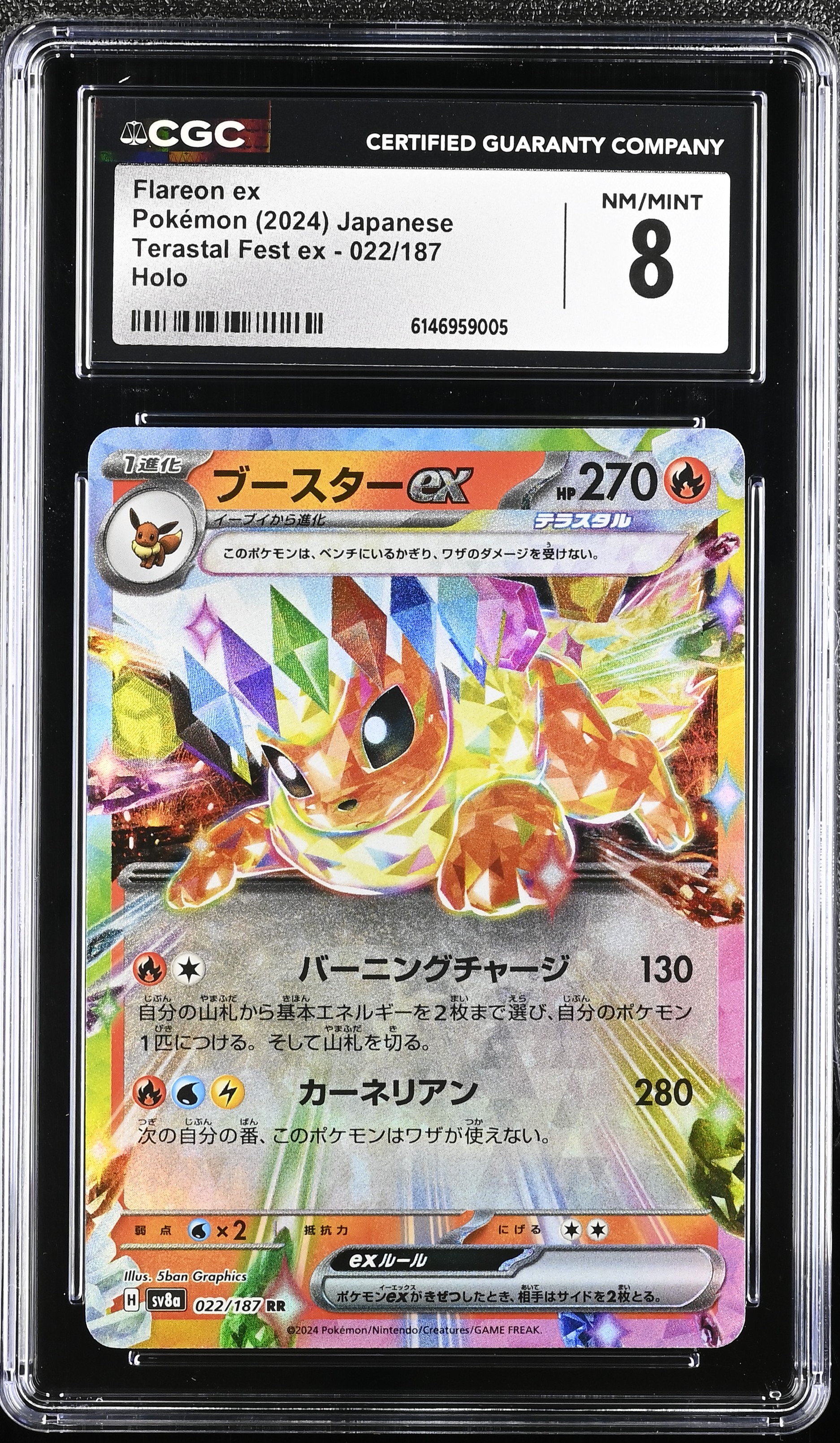 2024 Pokemon Terastal Fest ex Flareon ex Holo Japanese