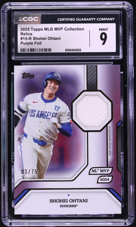 2025 Topps MLB MVP Collection Relics Shohei Ohtani Purple Foil