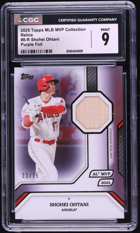 2025 Topps MLB MVP Collection Relics Shohei Ohtani Purple Foil