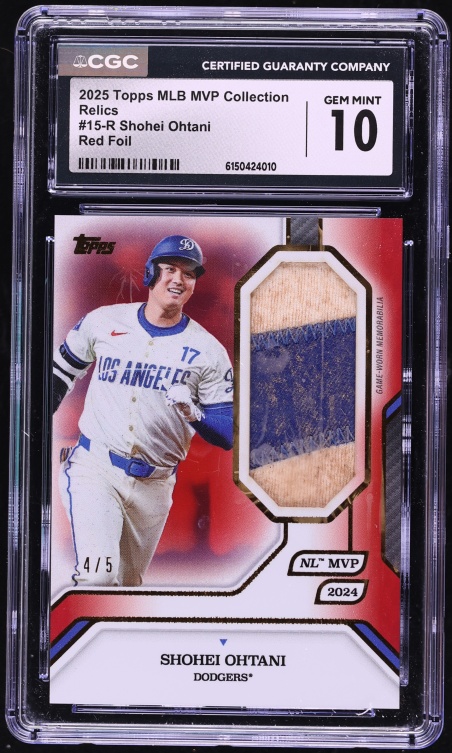 2025 Topps MLB MVP Collection Relics Shohei Ohtani Red Foil