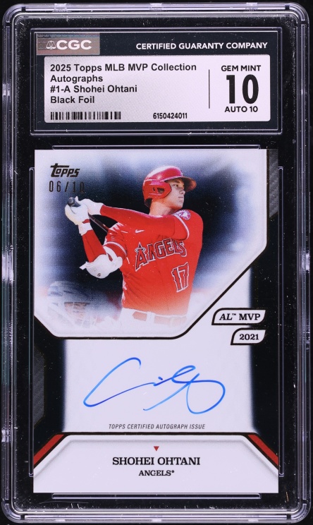 2025 Topps MLB MVP Collection Shohei Ohtani Black Foil