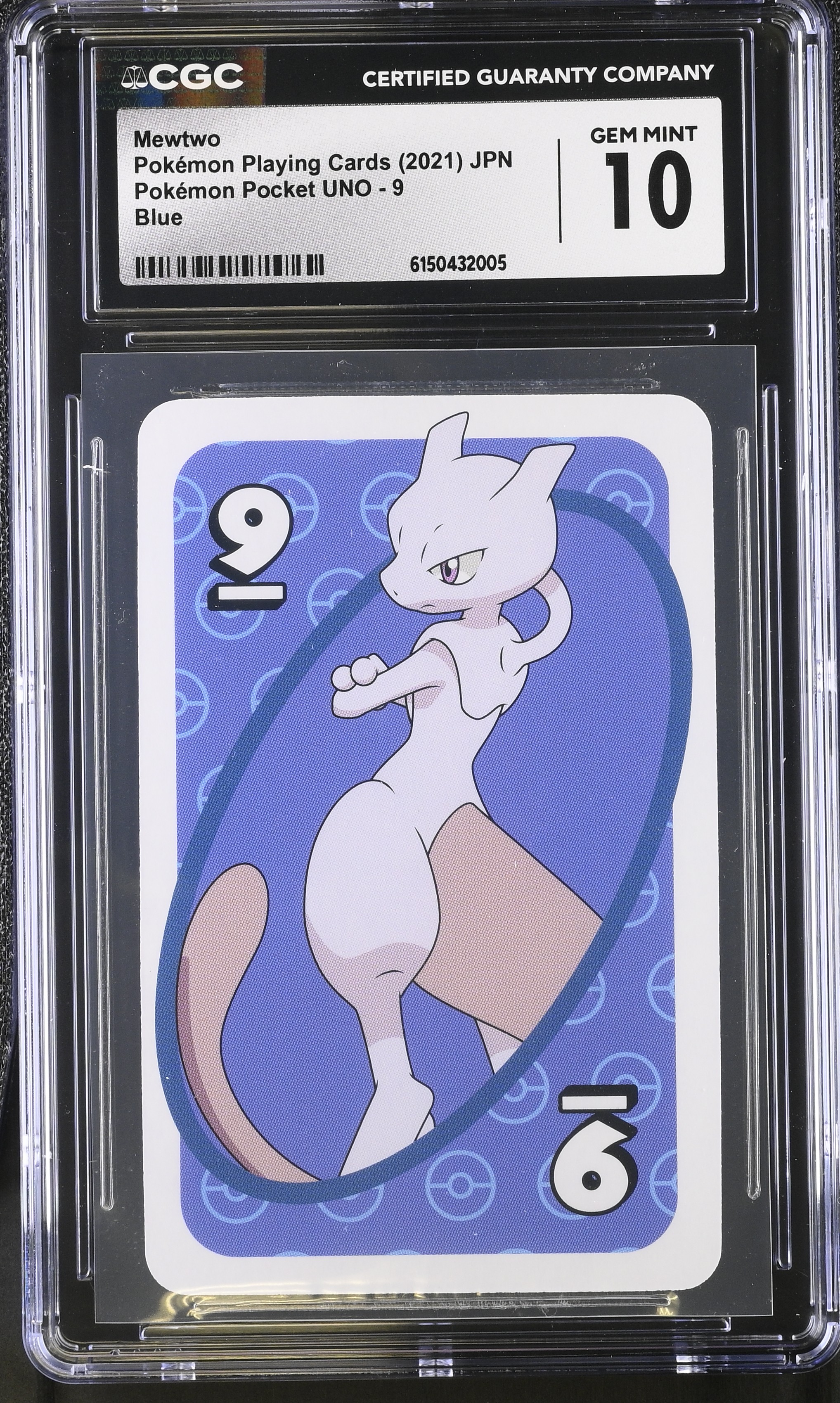 2021 Pokemon Playing Cards Pokemon Pocket UNO Mewtwo Blue JPN