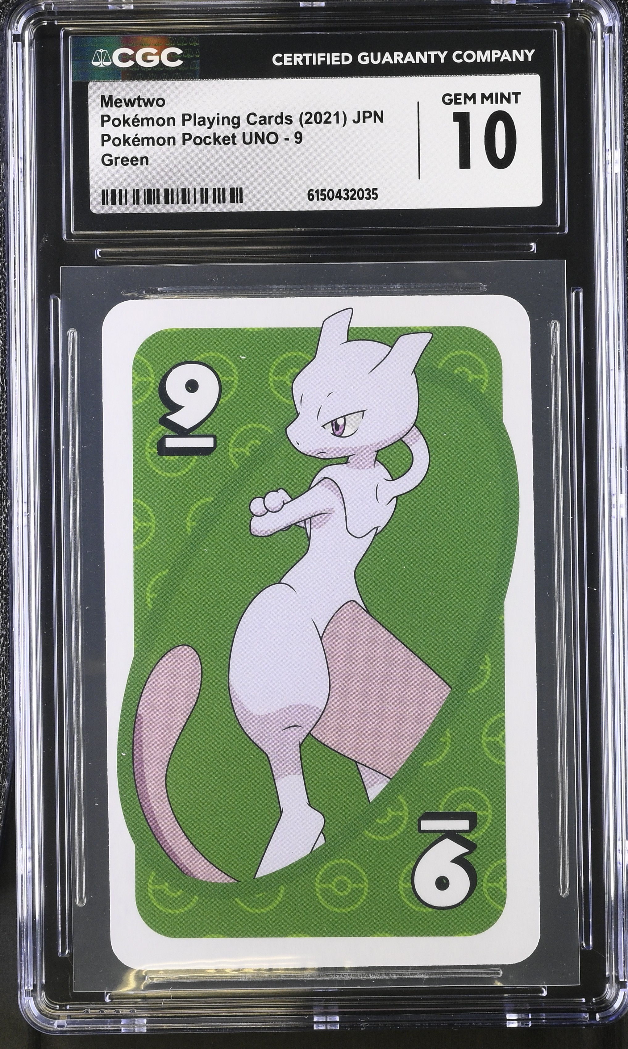 2021 Pokemon Playing Cards Pokemon Pocket UNO Mewtwo Green JPN