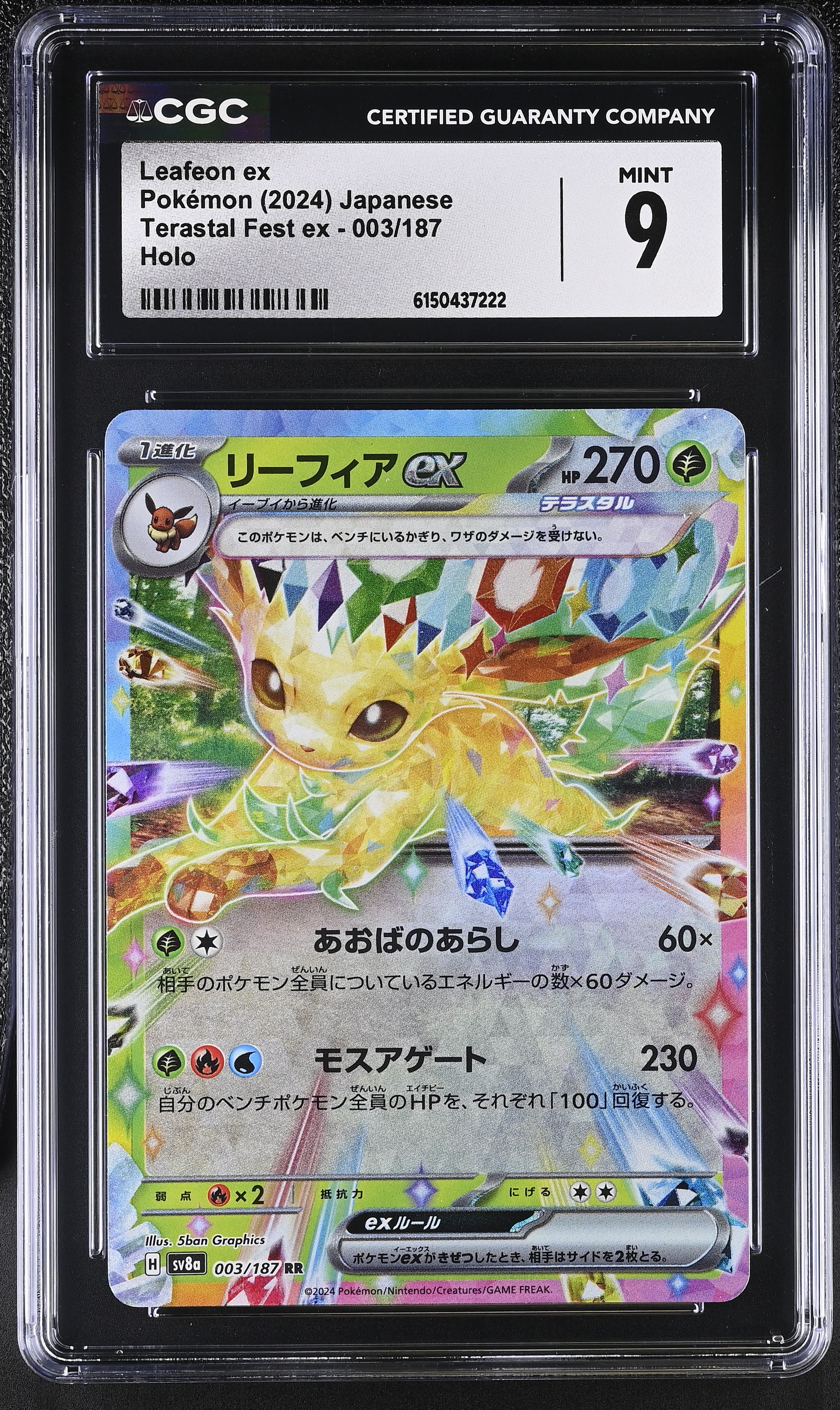 2024 Pokemon Terastal Fest ex Leafeon ex Holo Japanese