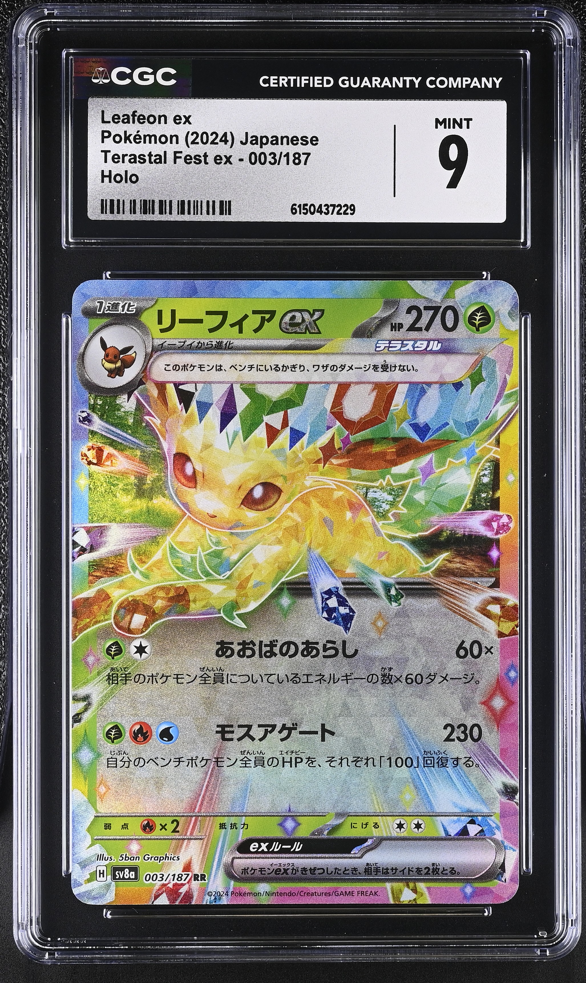 2024 Pokemon Terastal Fest ex Leafeon ex Holo Japanese