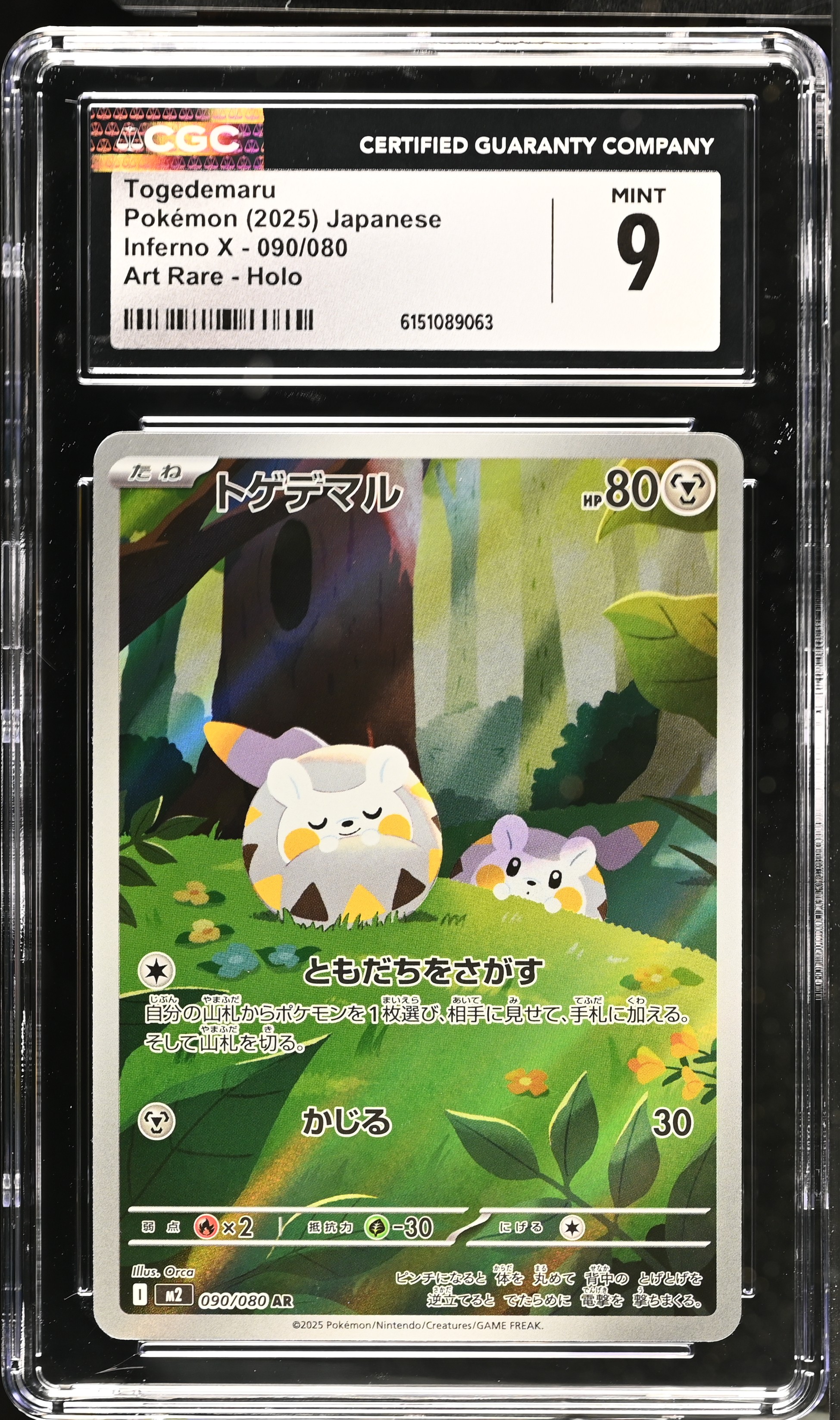 2025 Pokemon Inferno X Togedemaru Art Rare Holo Japanese