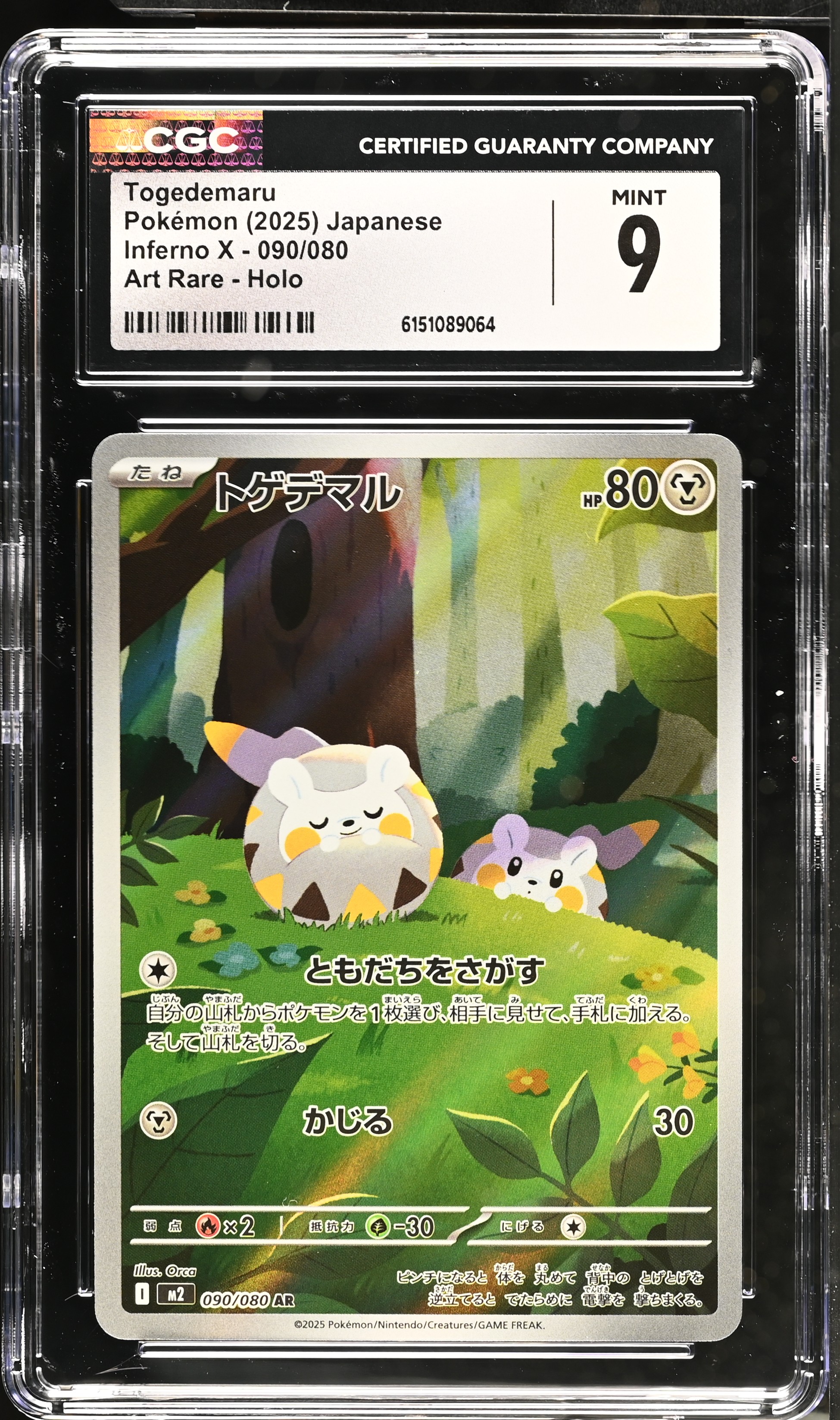 2025 Pokemon Inferno X Togedemaru Art Rare Holo Japanese